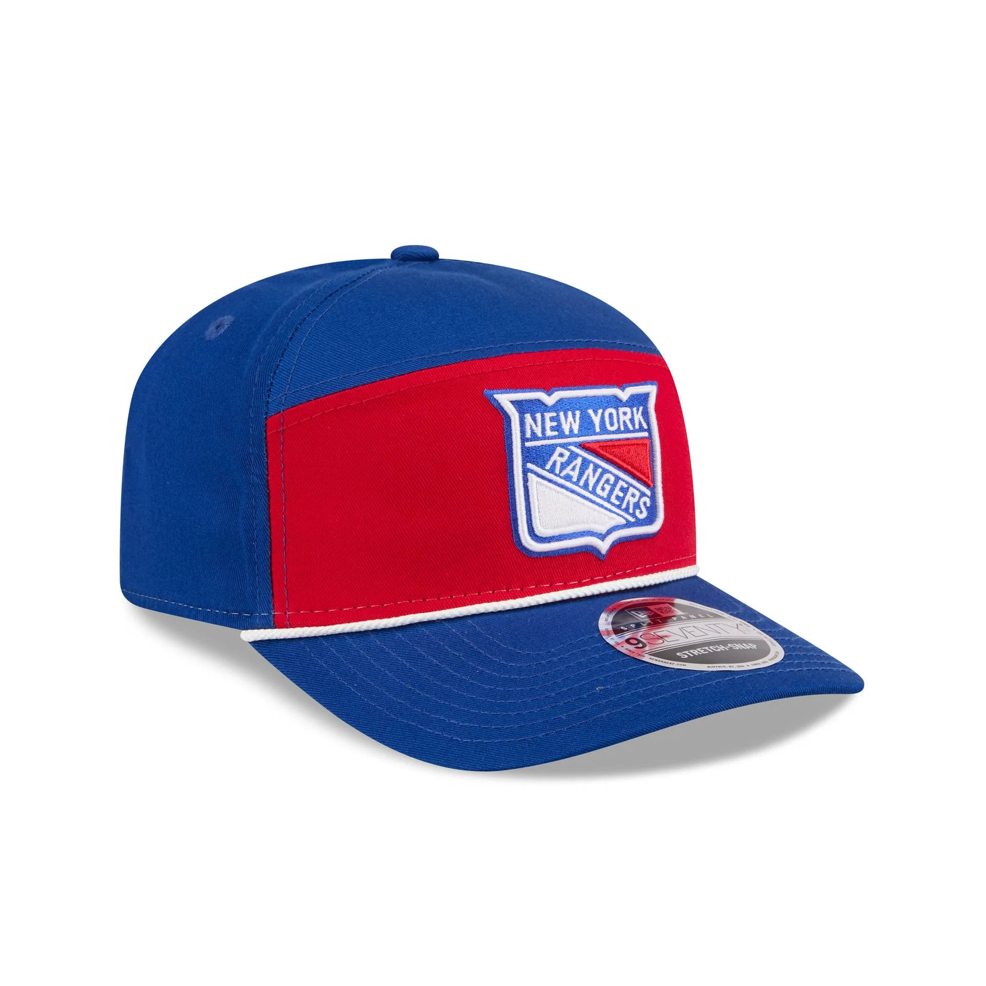 New York Rangers Split Panel 9SEVENTY Stretch-Snap Hat - Image 3