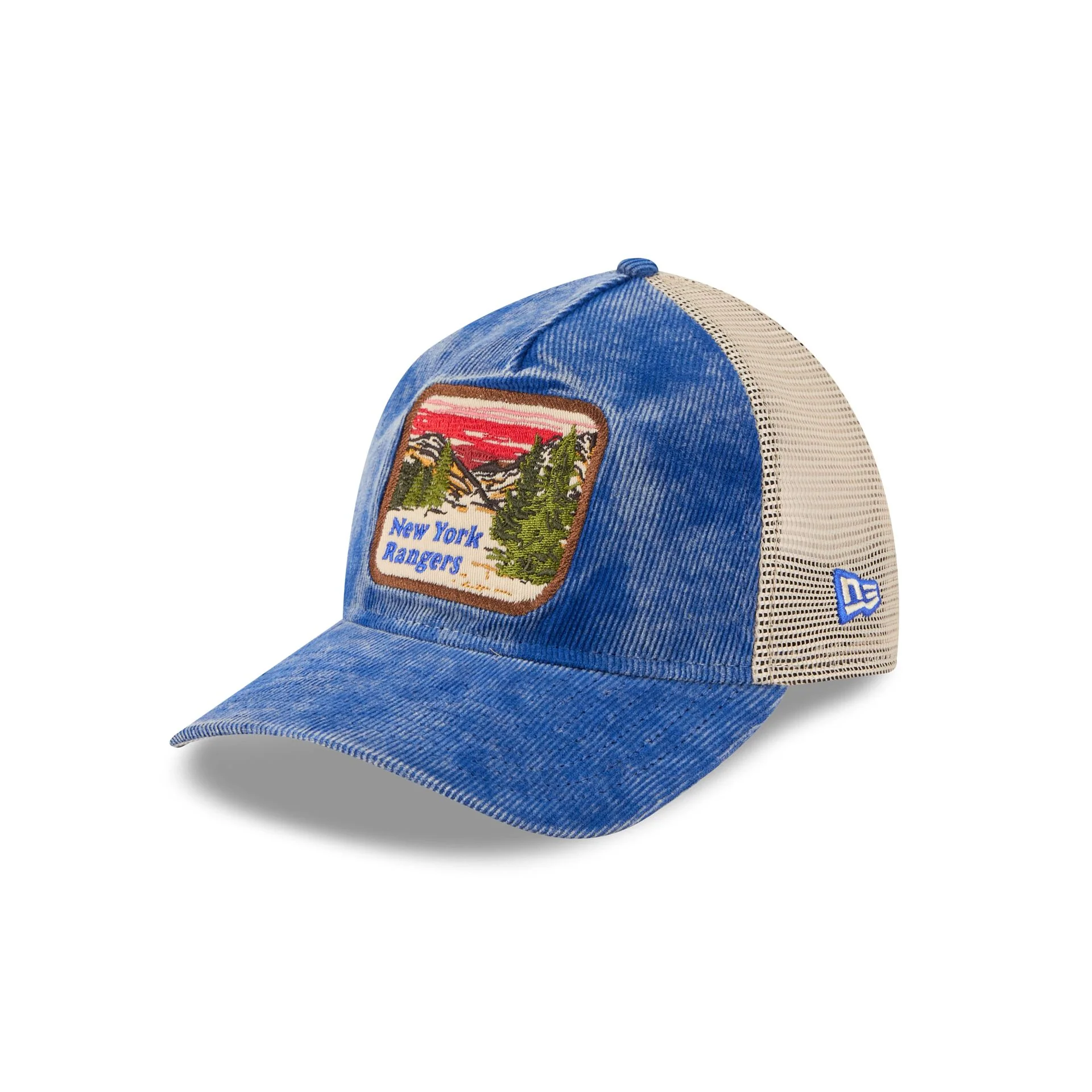 New York Rangers Vintage Landscape 9TWENTY A-Frame Trucker Hat - Image 3