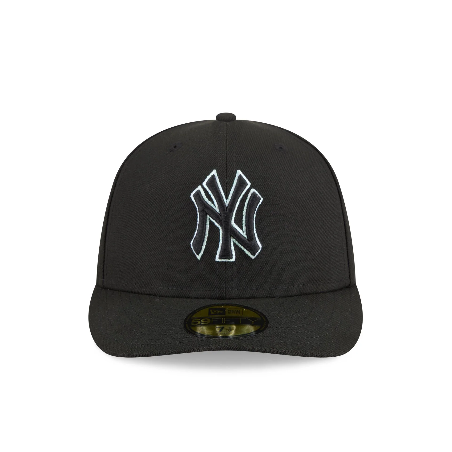 New York Yankees Black Pre-Curve 59FIFTY Fitted Hat - Image 2