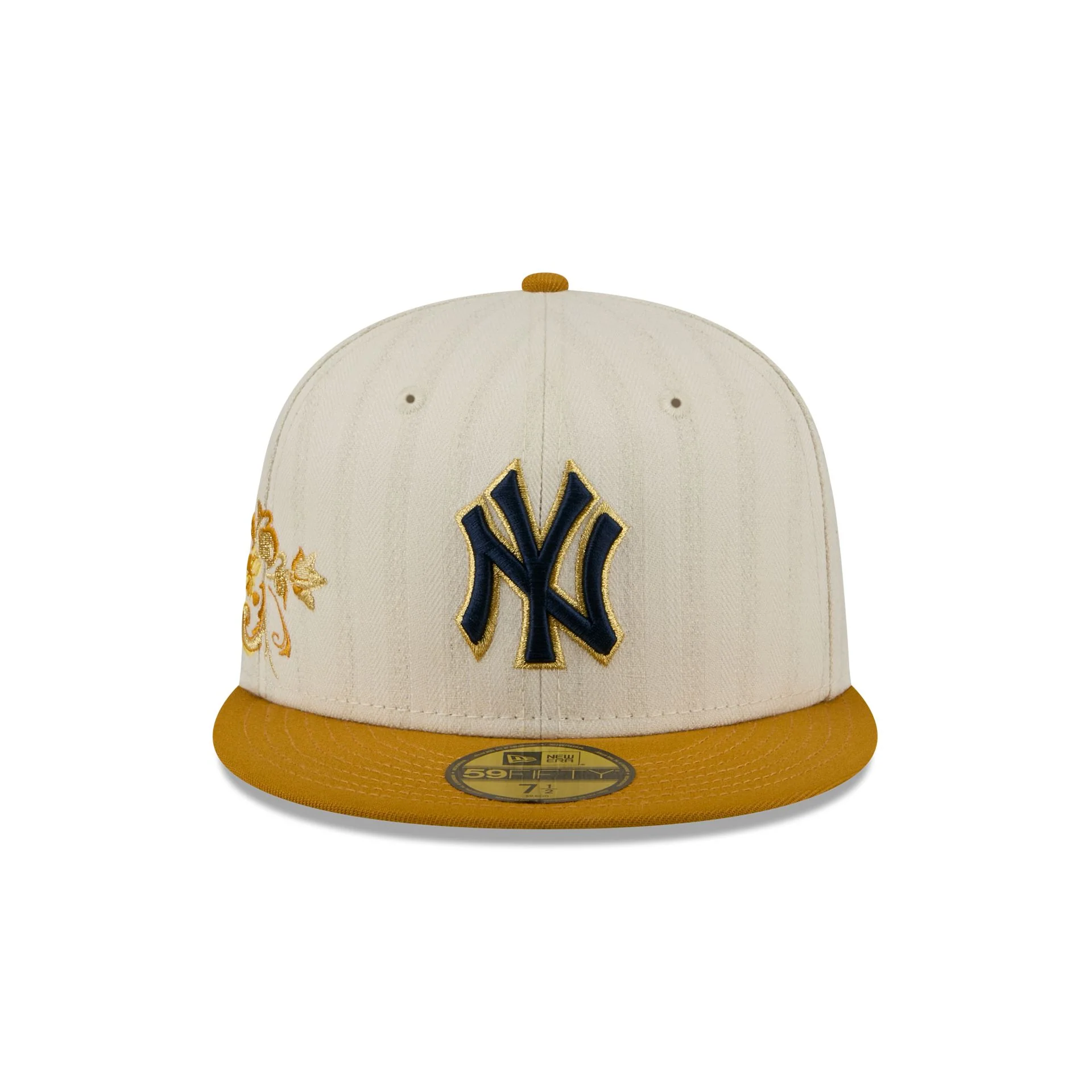 New York Yankees Chrome Herringbone 59FIFTY Fitted Hat - Image 2