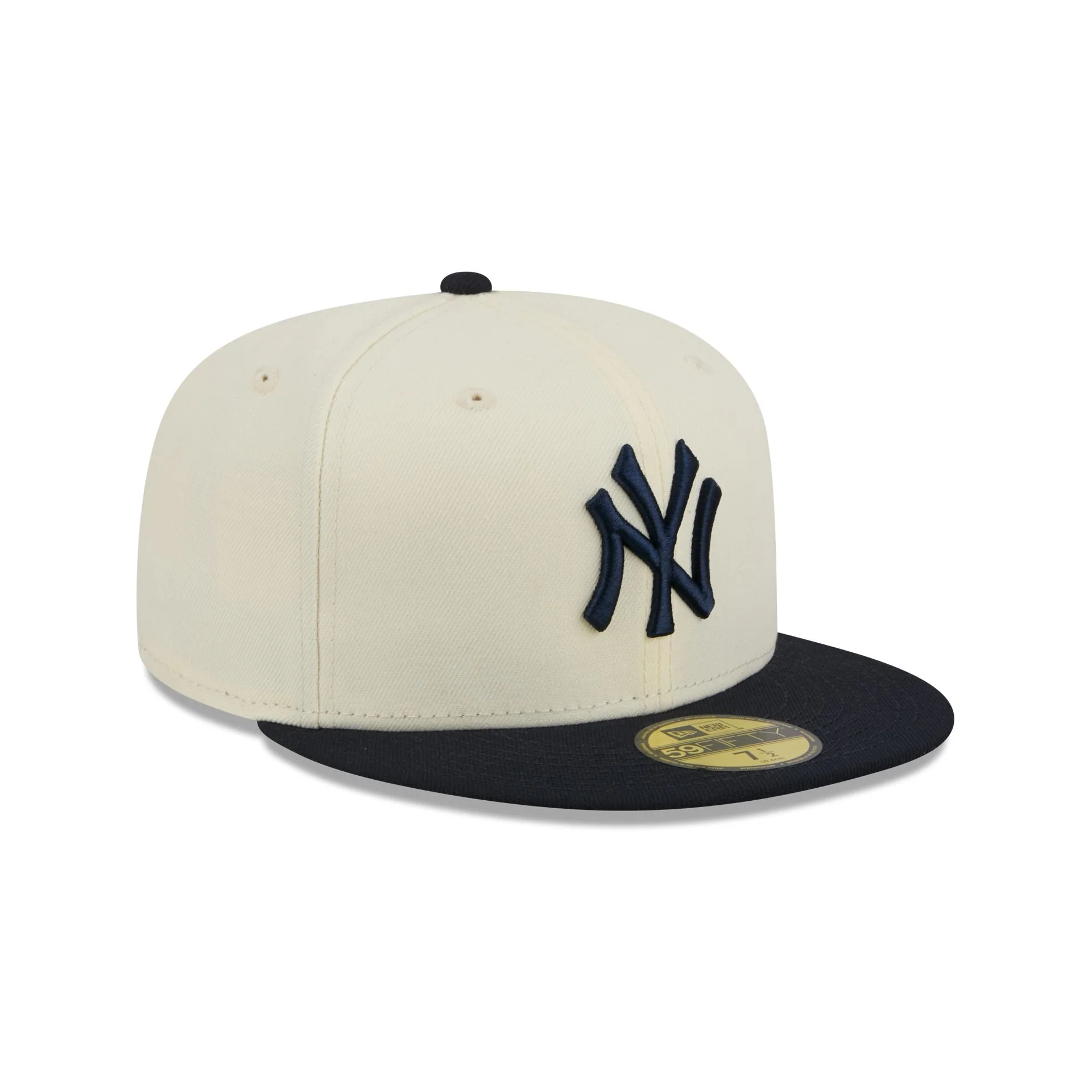 New York Yankees Chrome White Basic 59FIFTY Fitted Hat - Image 3