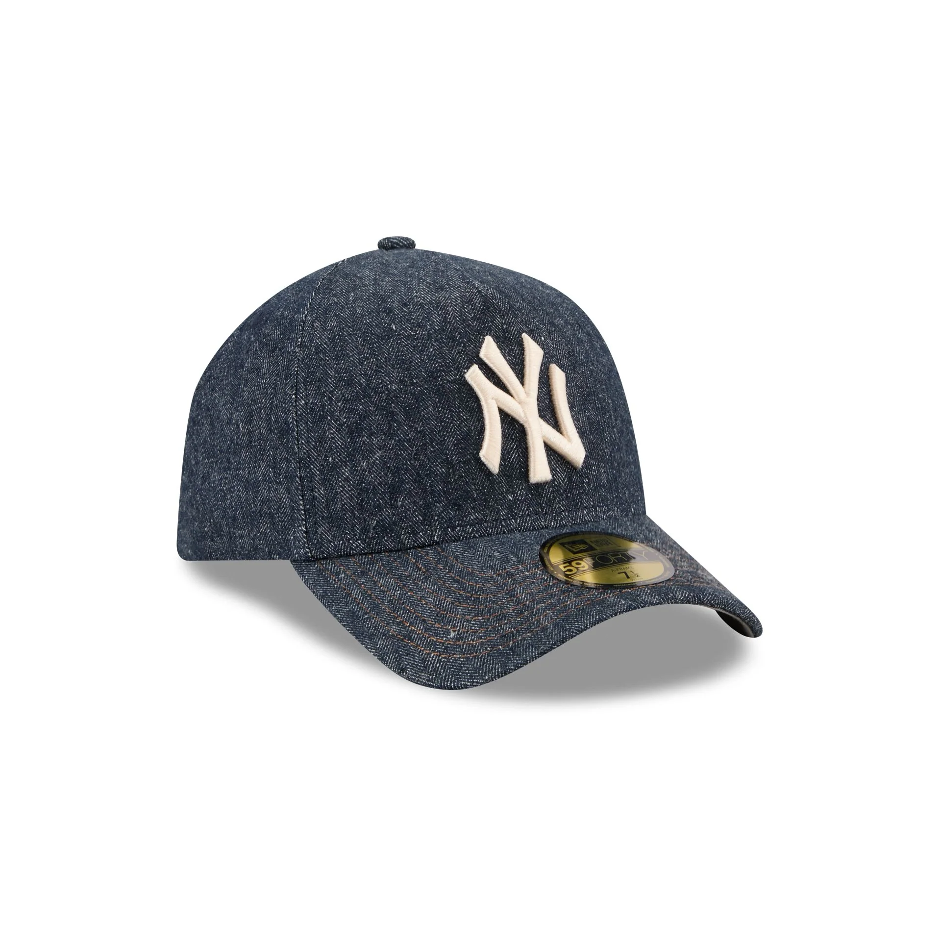 New York Yankees Denim 59FORTY A-Frame Fitted Hat - Image 3