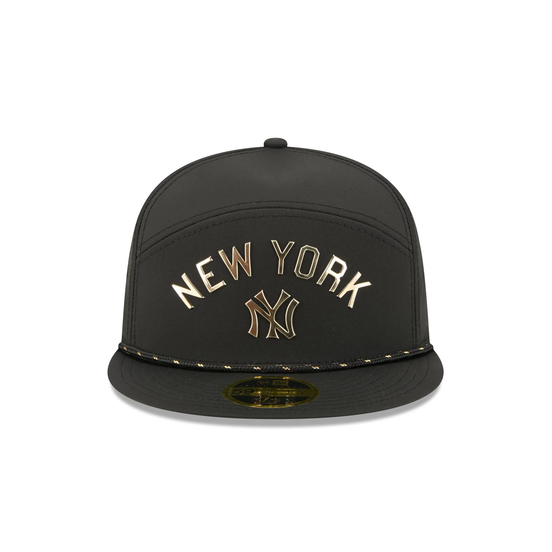 New York Yankees Gold Logo Rope Split Panel 59FIFTY Fitted Hat - Image 2