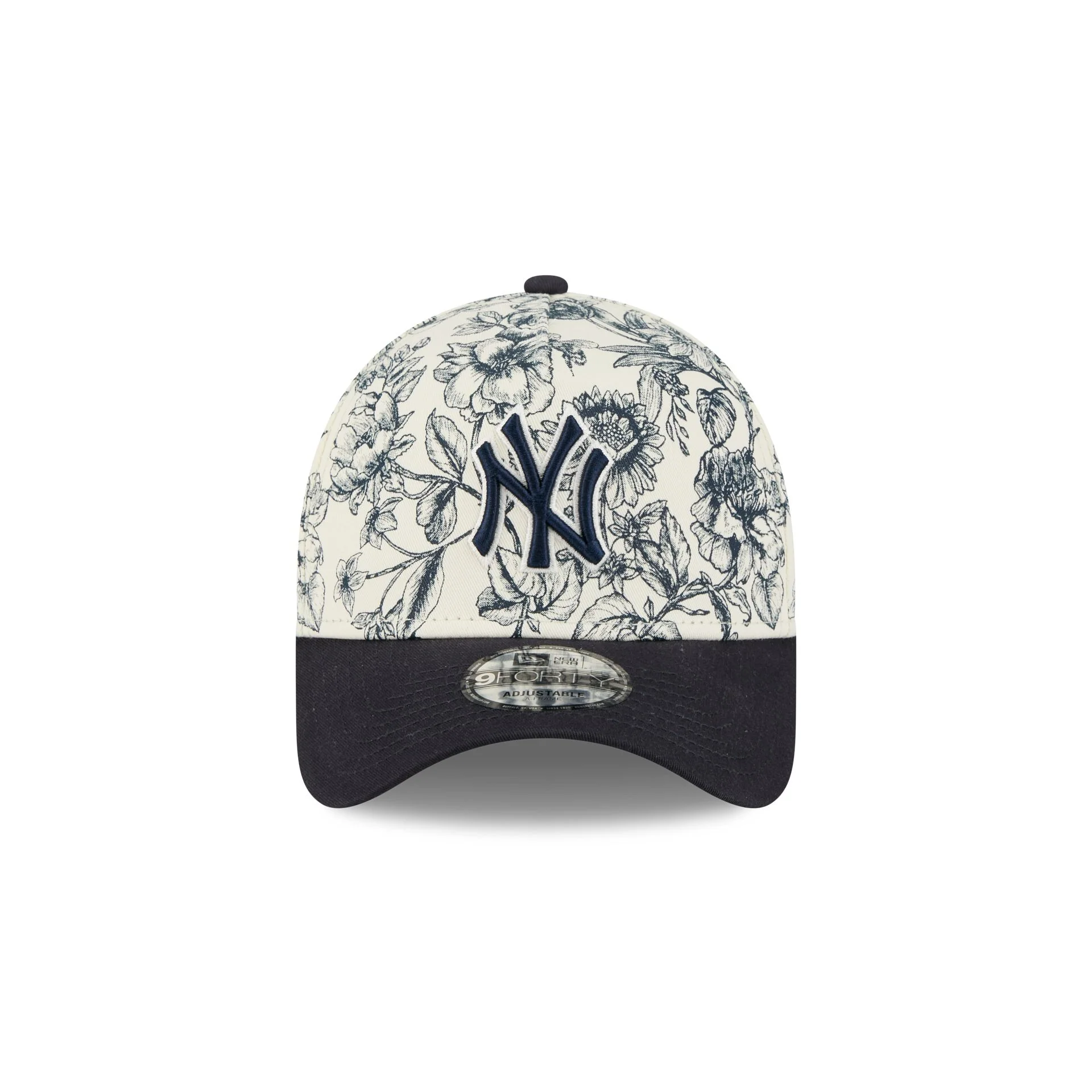 New York Yankees Spring Floral Navy 9FORTY A-Frame Snapback Hat - Image 2