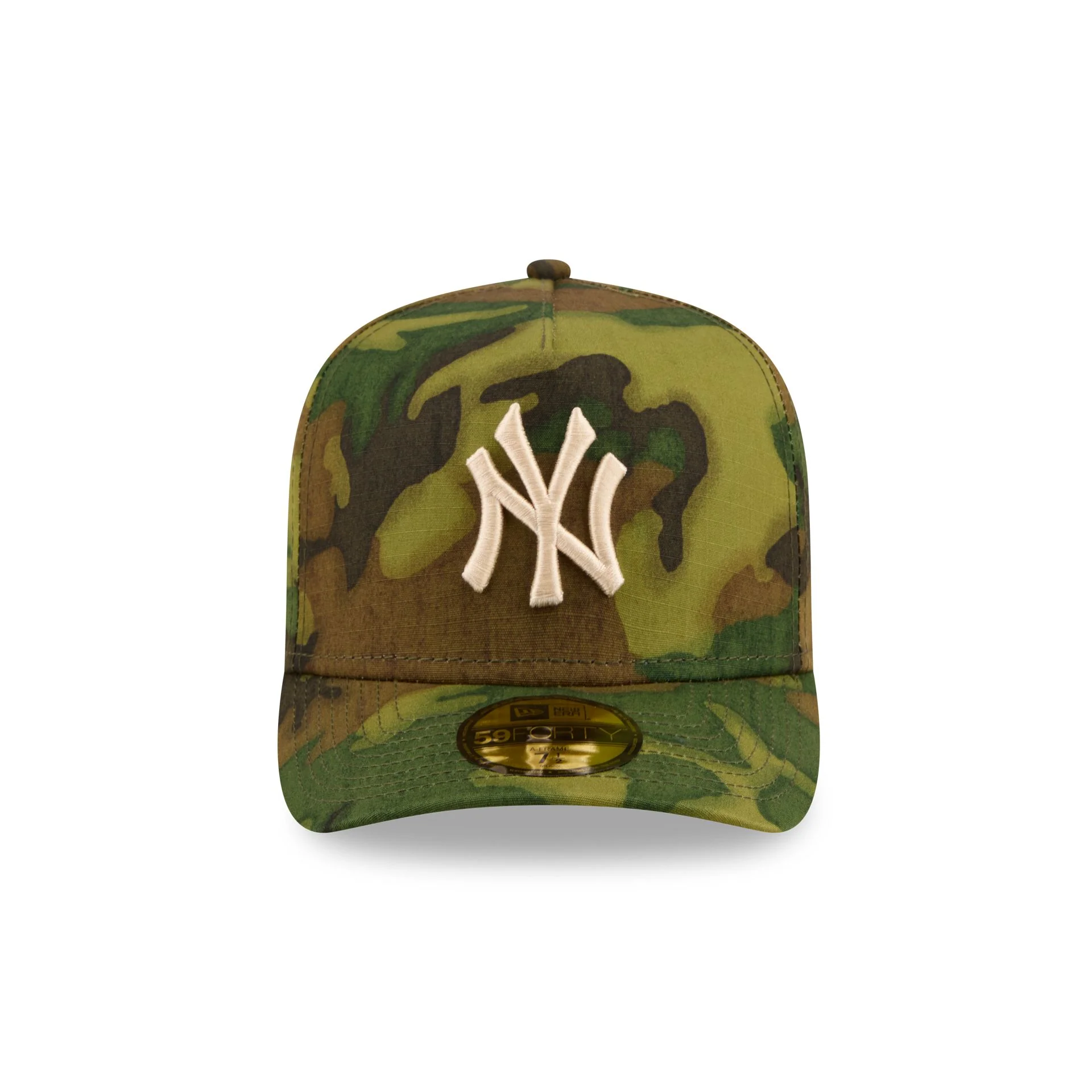New York Yankees Three Looms Ripstop Camo 59FORTY A-Frame Fitted Hat - Image 2