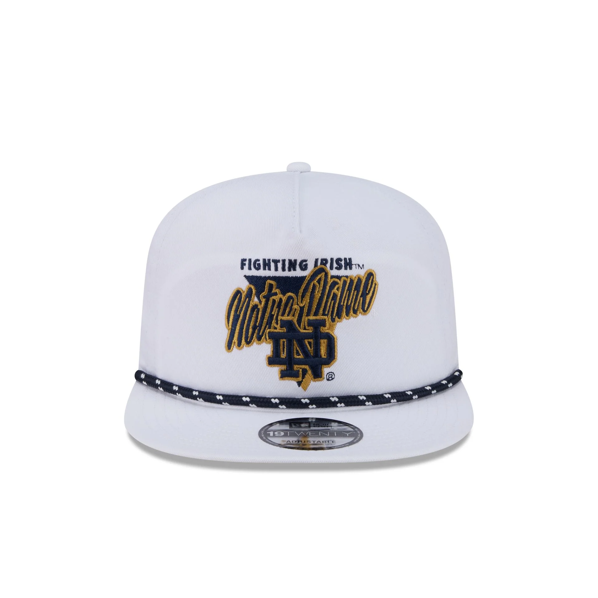 Notre Dame Fighting Irish Collegiate White 19TWENTY Snapback Hat - Image 2