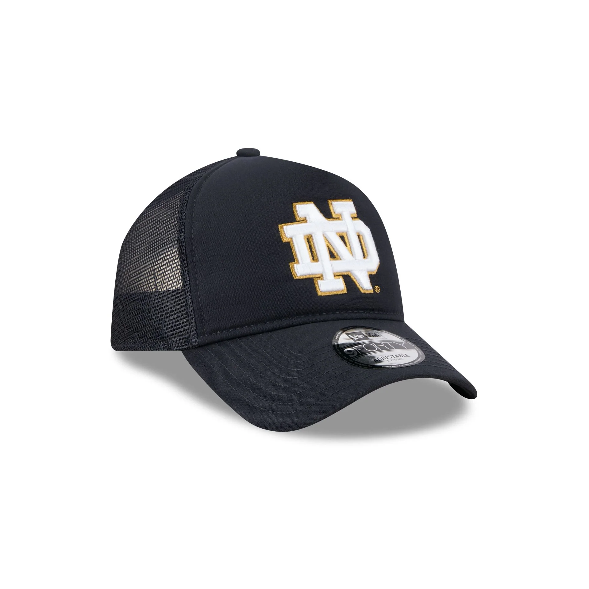 Notre Dame Fighting Irish Go-To 9FORTY A-Frame Trucker Hat - Image 3
