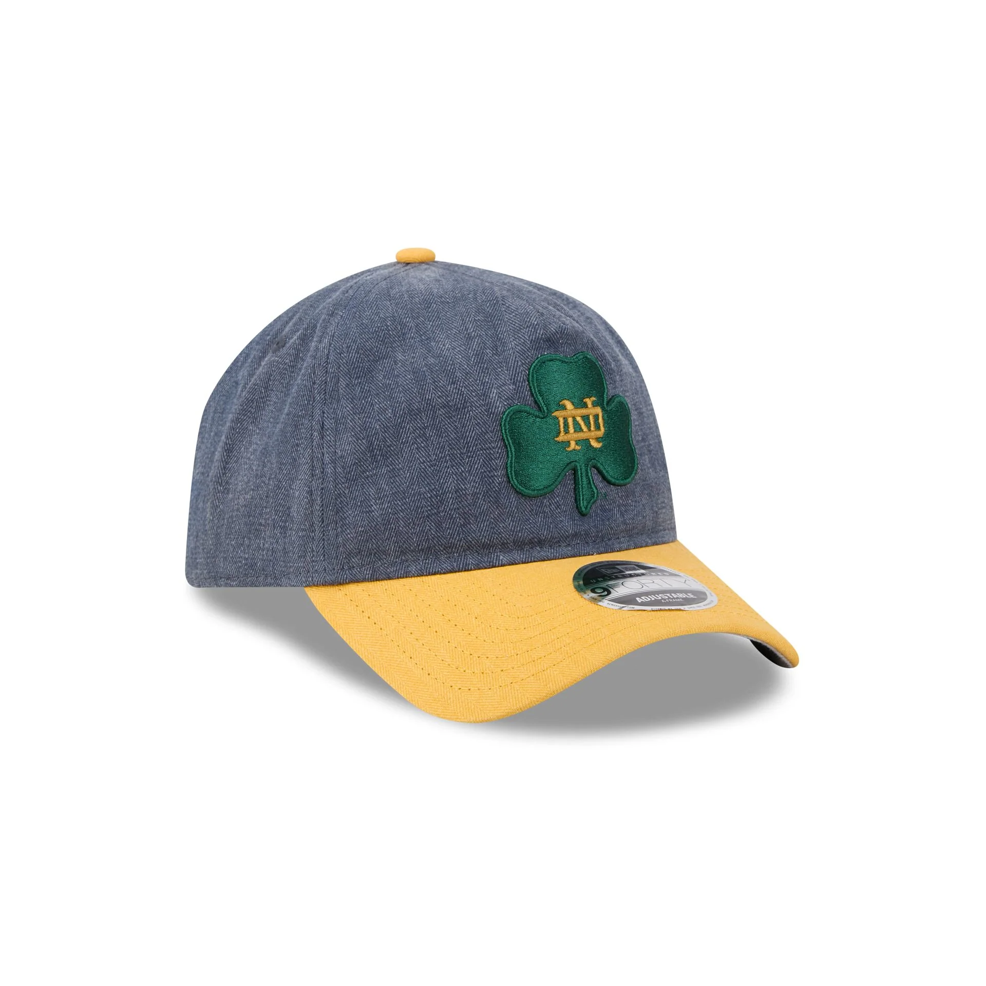 Notre Dame Fighting Irish Herringbone Team Colors 9FORTY A-Frame Adjustable Hat - Image 3