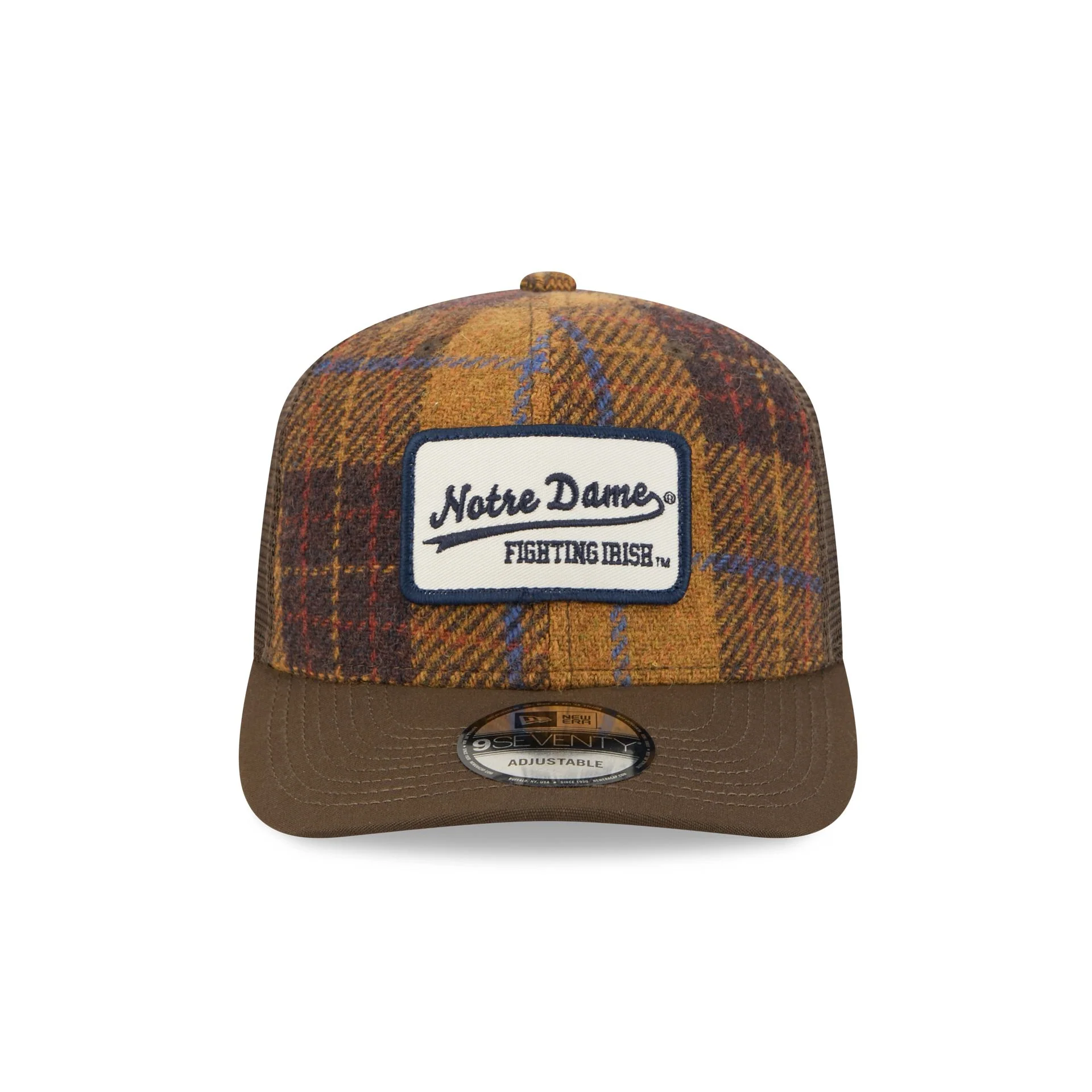 Notre Dame Fighting Irish Wool Plaid 9SEVENTY Trucker Hat - Image 2