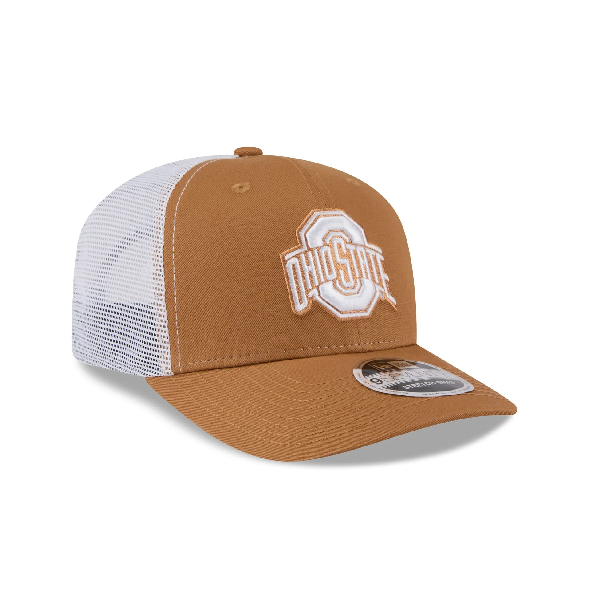Ohio State Buckeyes Light Bronze 9SEVENTY Trucker Hat - Image 3