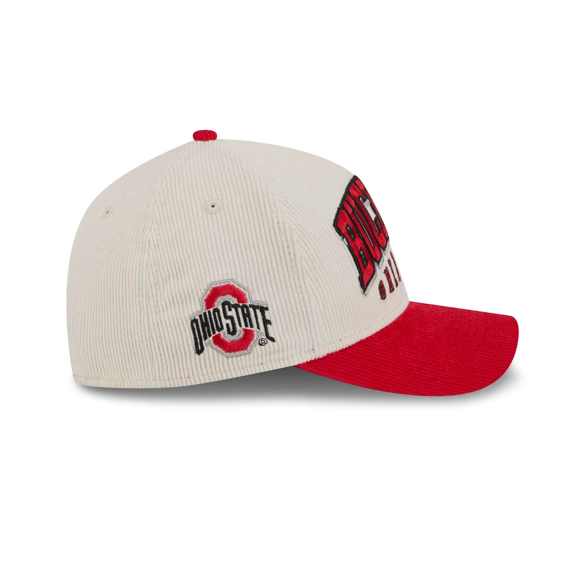 Ohio State Buckeyes Stacked Corduroy 9FORTY M-Crown A-Frame Snapback Hat - Image 4