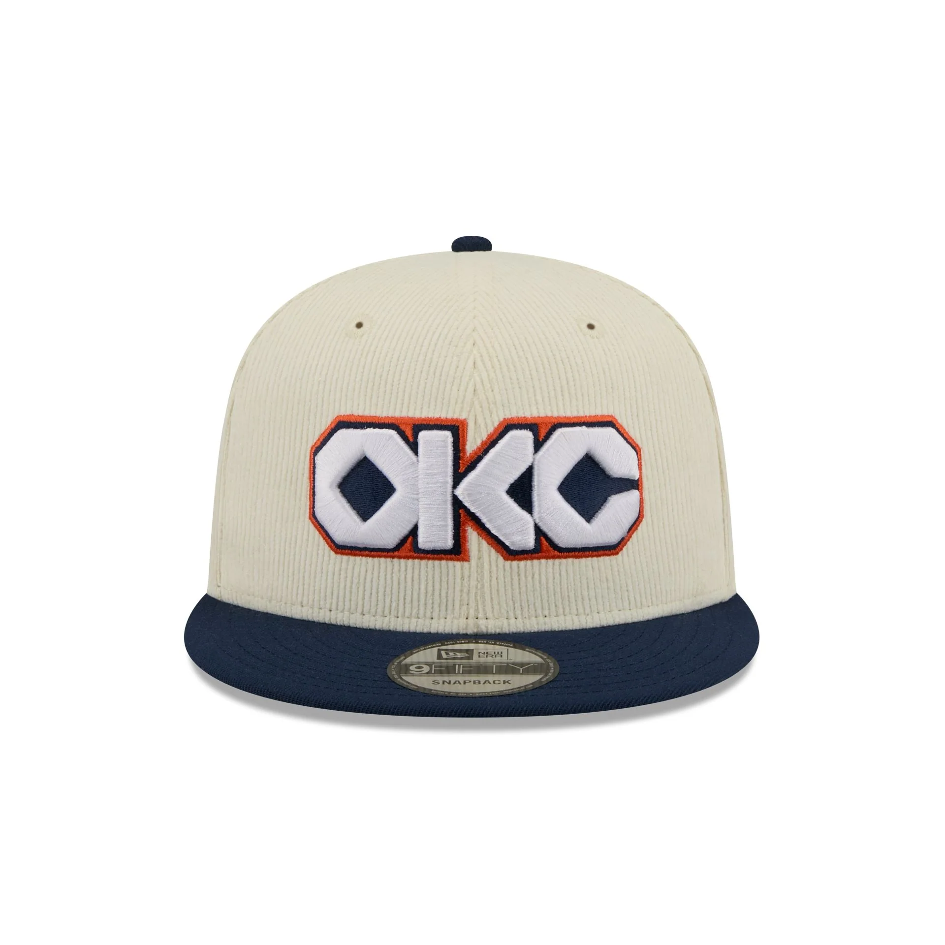 Oklahoma City Thunder 2025 City Edition Chrome White Corduroy 9FIFTY Snapback Hat - Image 2