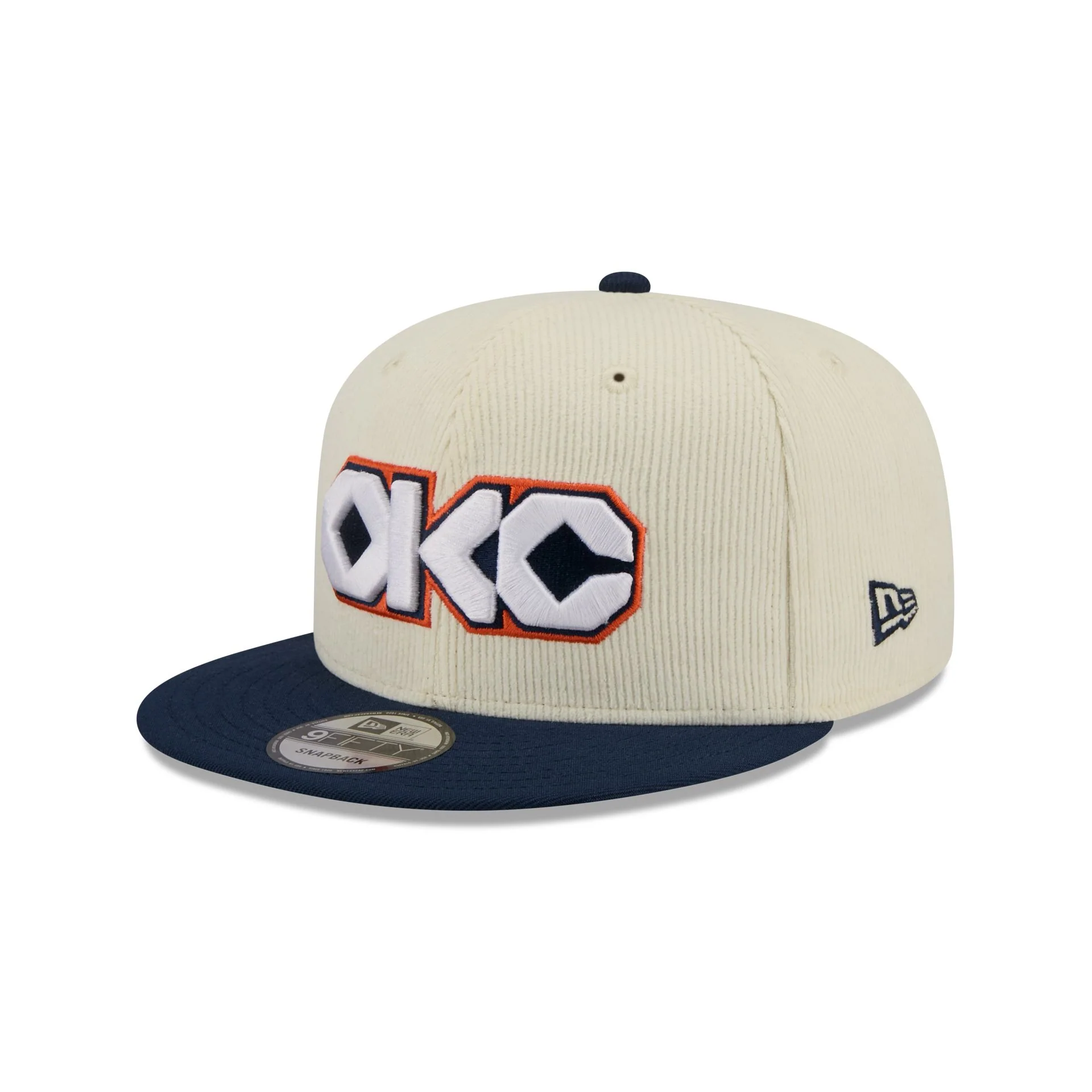 Oklahoma City Thunder 2025 City Edition Chrome White Corduroy 9FIFTY Snapback Hat - Image 3