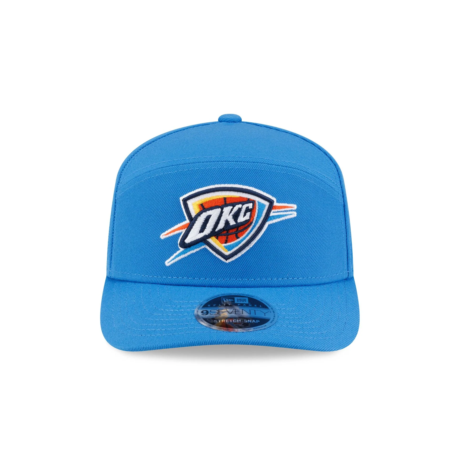 Oklahoma City Thunder Poly Split Panel 9SEVENTY Stretch-Snap Hat - Image 2
