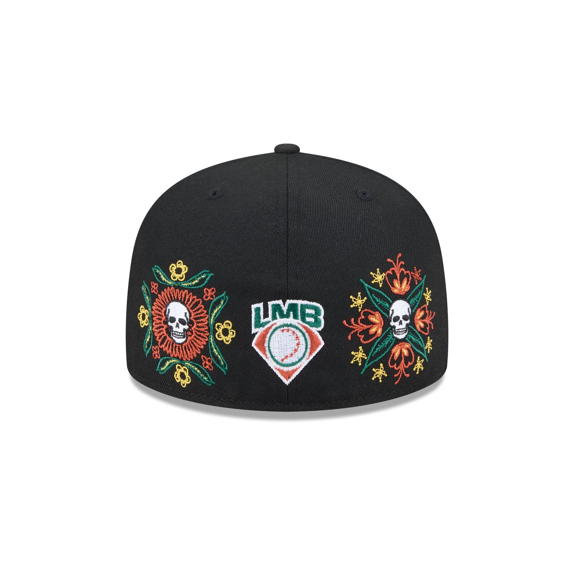 Olmecas de Tabasco Day of the Dead Skull & Flowers 59FIFTY Fitted Hat - Image 6