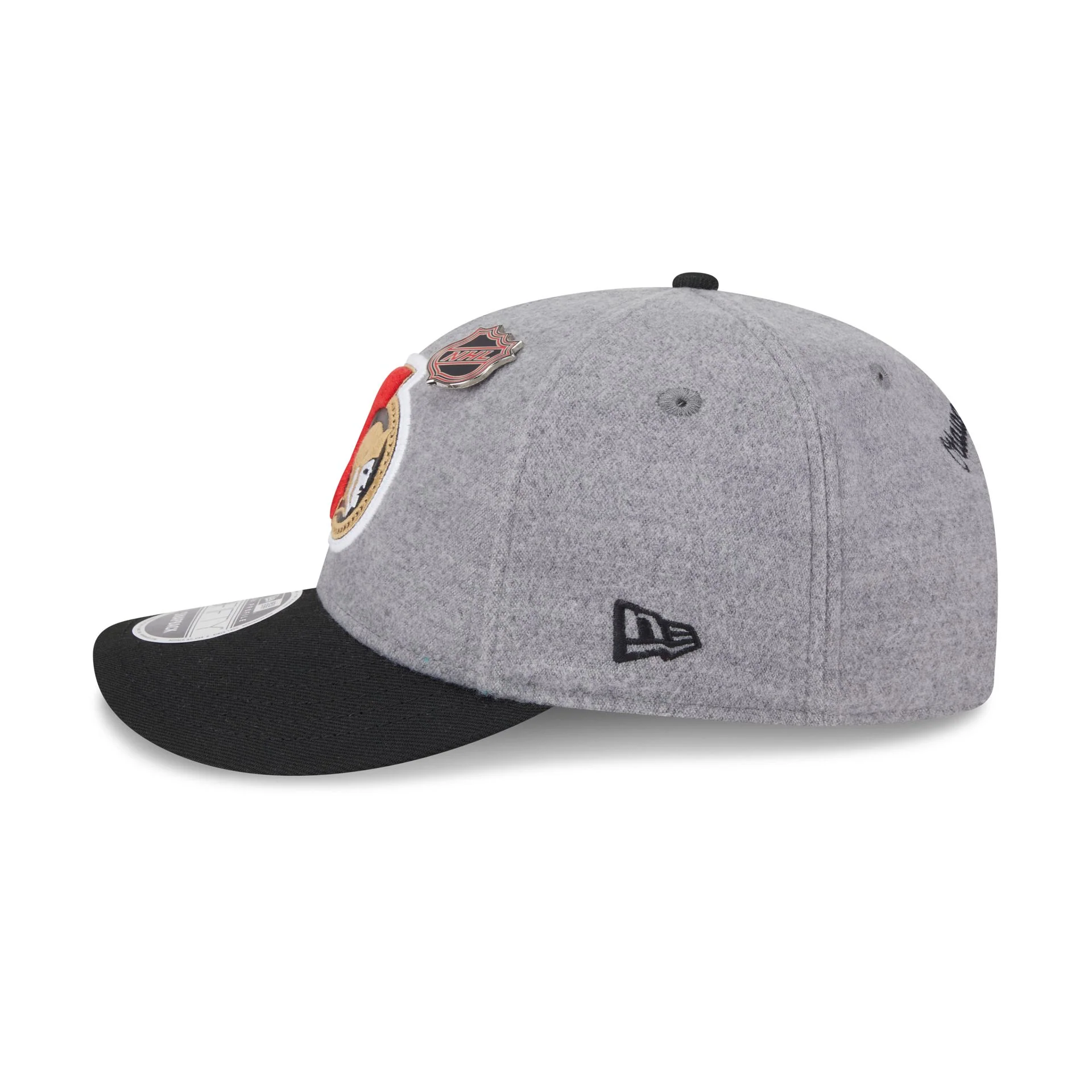 Ottawa Senators Heather Gray Wool Low Profile 9FIFTY Snapback Hat - Image 5