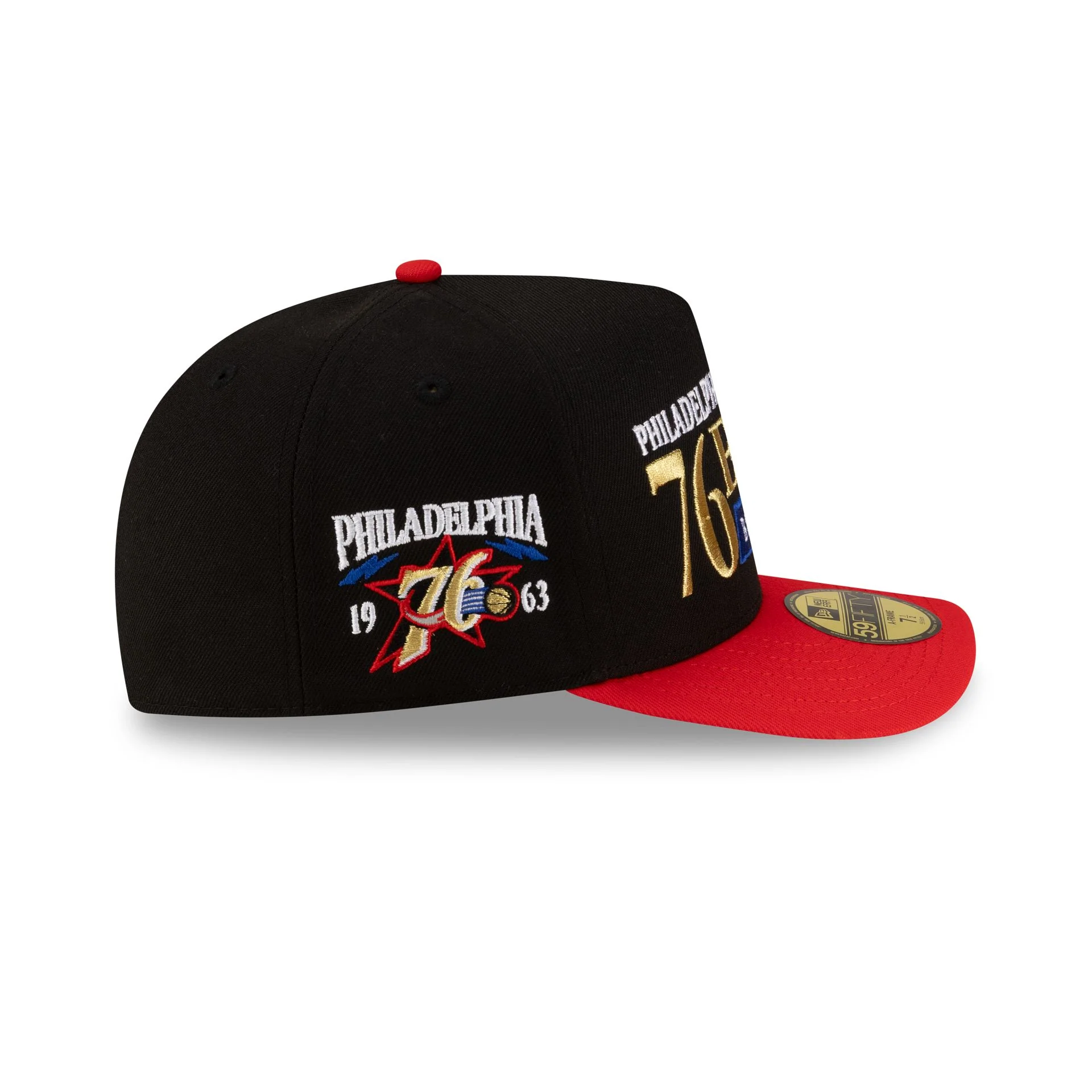 Philadelphia 76ers 1997-2009 Hardwood Classics Liner 59FIFTY A-Frame Fitted Hat - Image 4