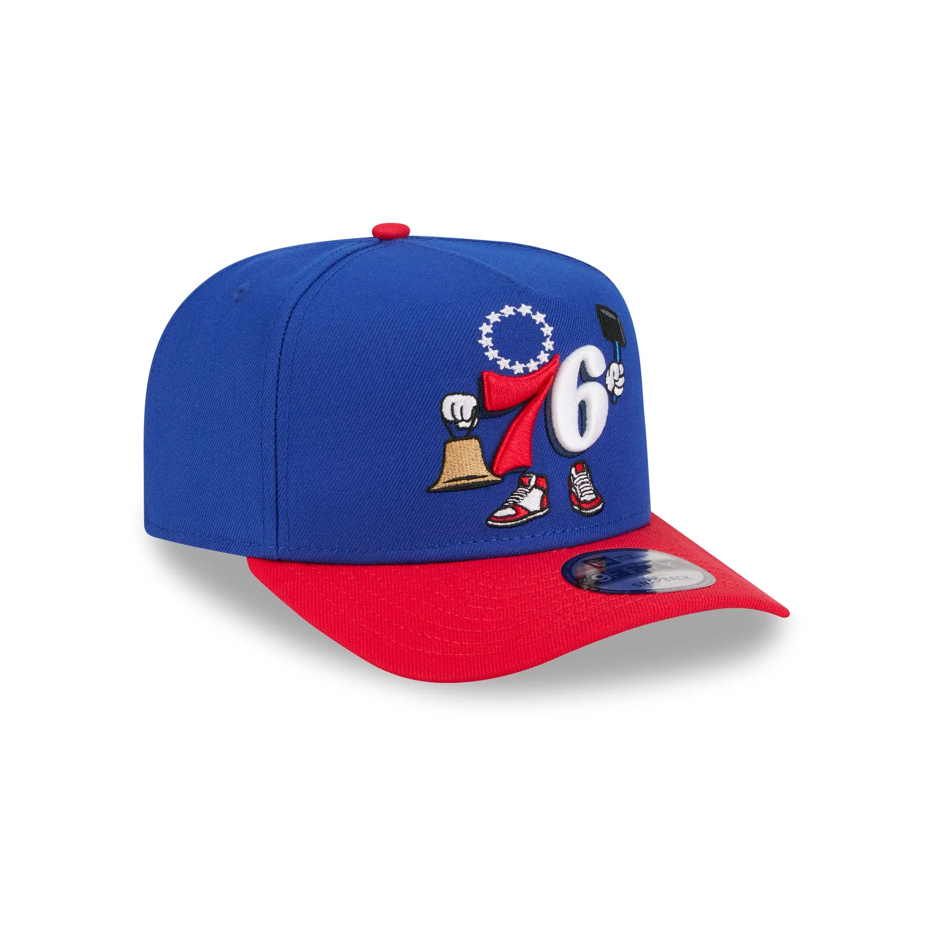 Philadelphia 76ers Cartoon 9FIFTY A-Frame Snapback Hat - Image 3