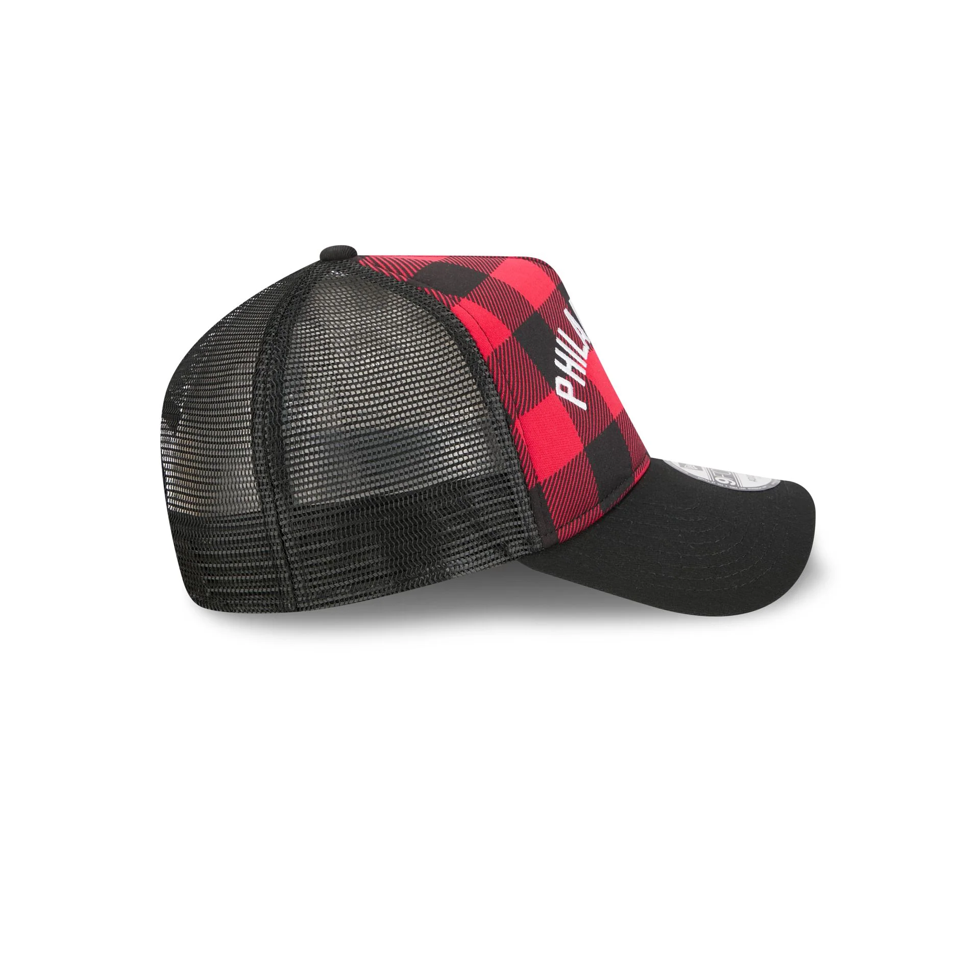 Philadelphia 76ers Evergreen Check 9FORTY A-Frame Trucker Hat - Image 5