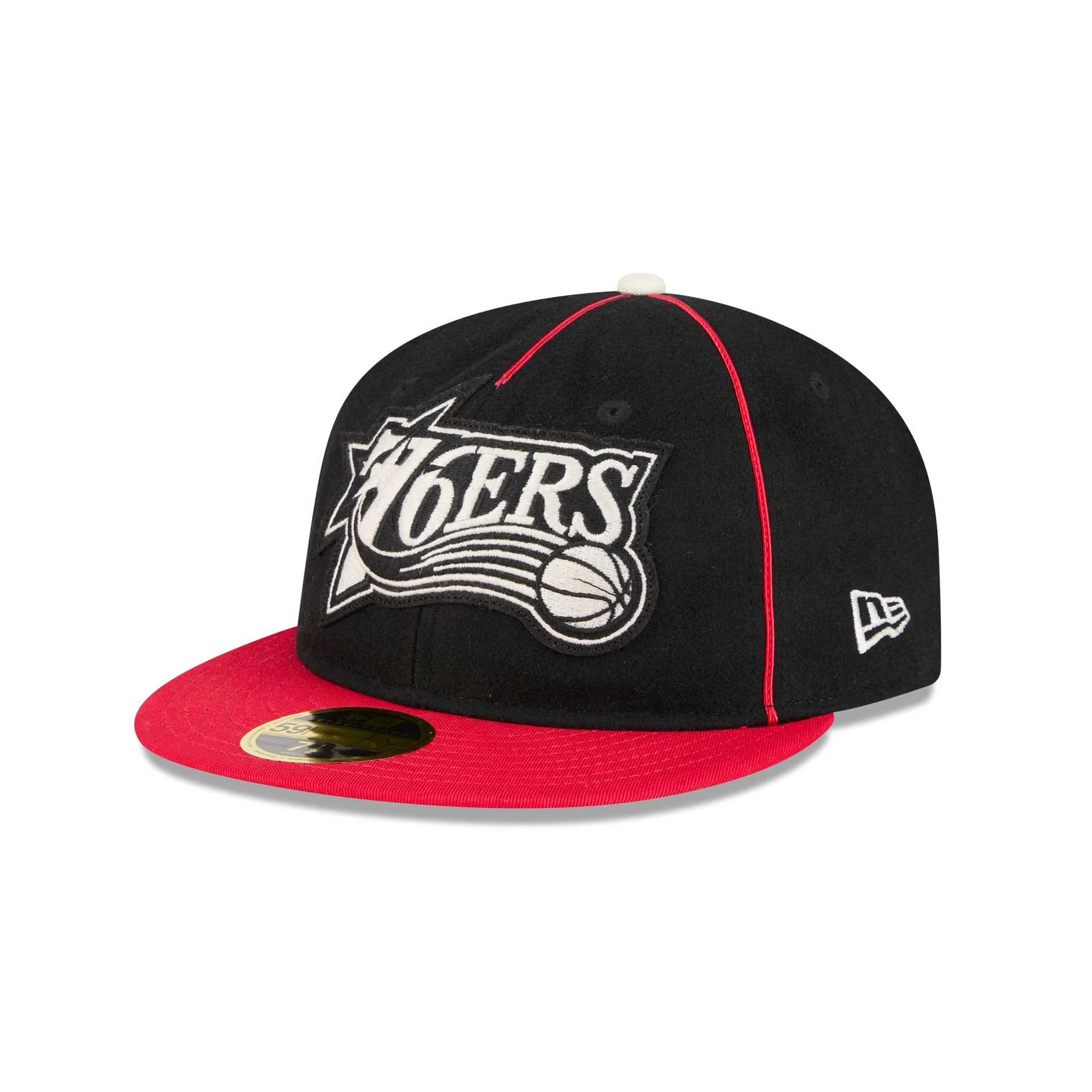 Philadelphia 76ers Felt Logo Retro Crown 59FIFTY Fitted Hat - Image 3