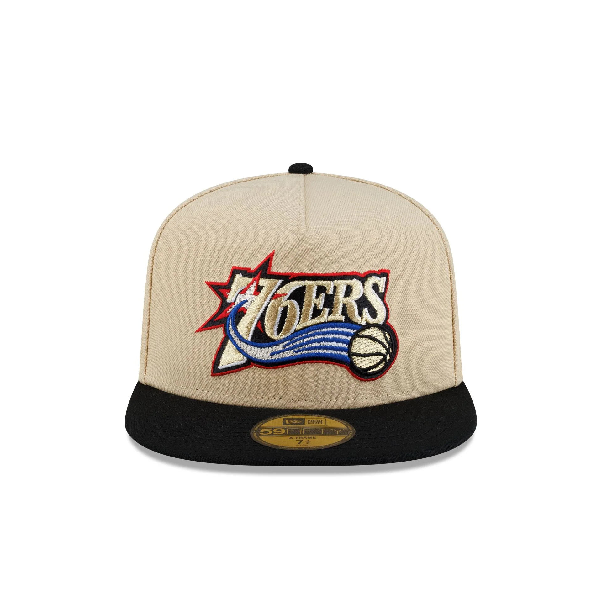 Philadelphia 76ers Hardwood Classics 2000s Gold 59FIFTY A-Frame Fitted Hat - Image 2
