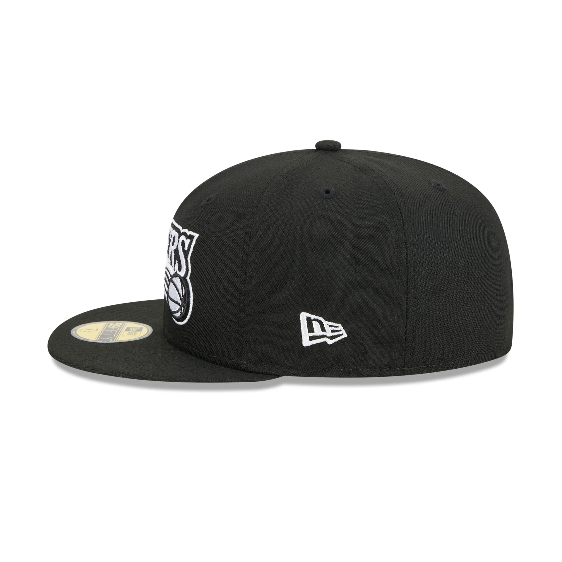 Philadelphia 76ers 1997-2008 Hardwood Classics Black 59FIFTY Fitted Hat - Image 4