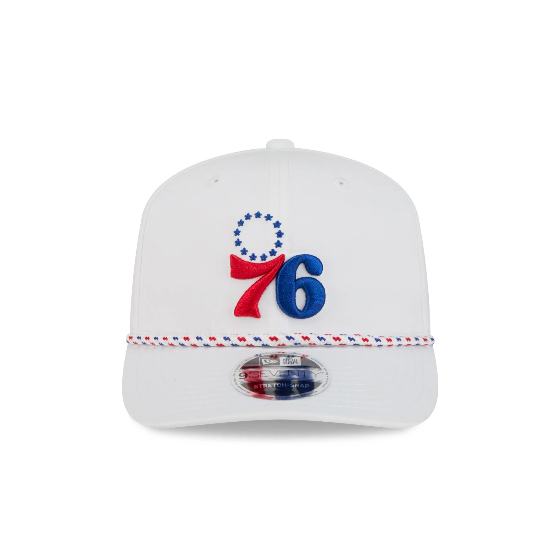 Philadelphia 76ers Optic White Performance Rope 9SEVENTY Stretch-Snap Hat - Image 2
