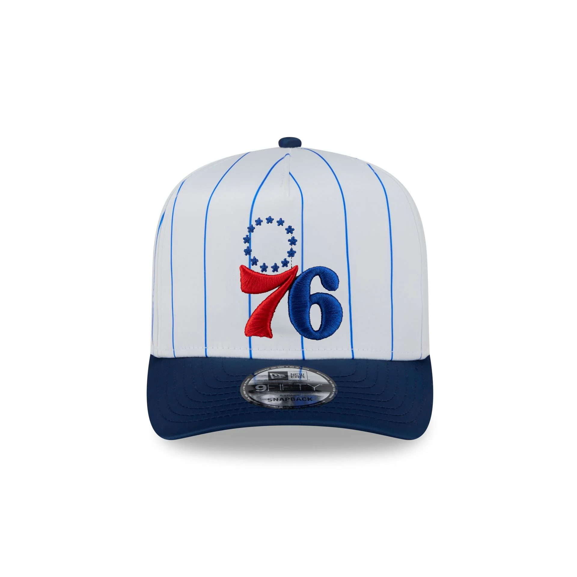Philadelphia 76ers Satin Pinstripe 9FIFTY A-Frame Snapback Hat - Image 2