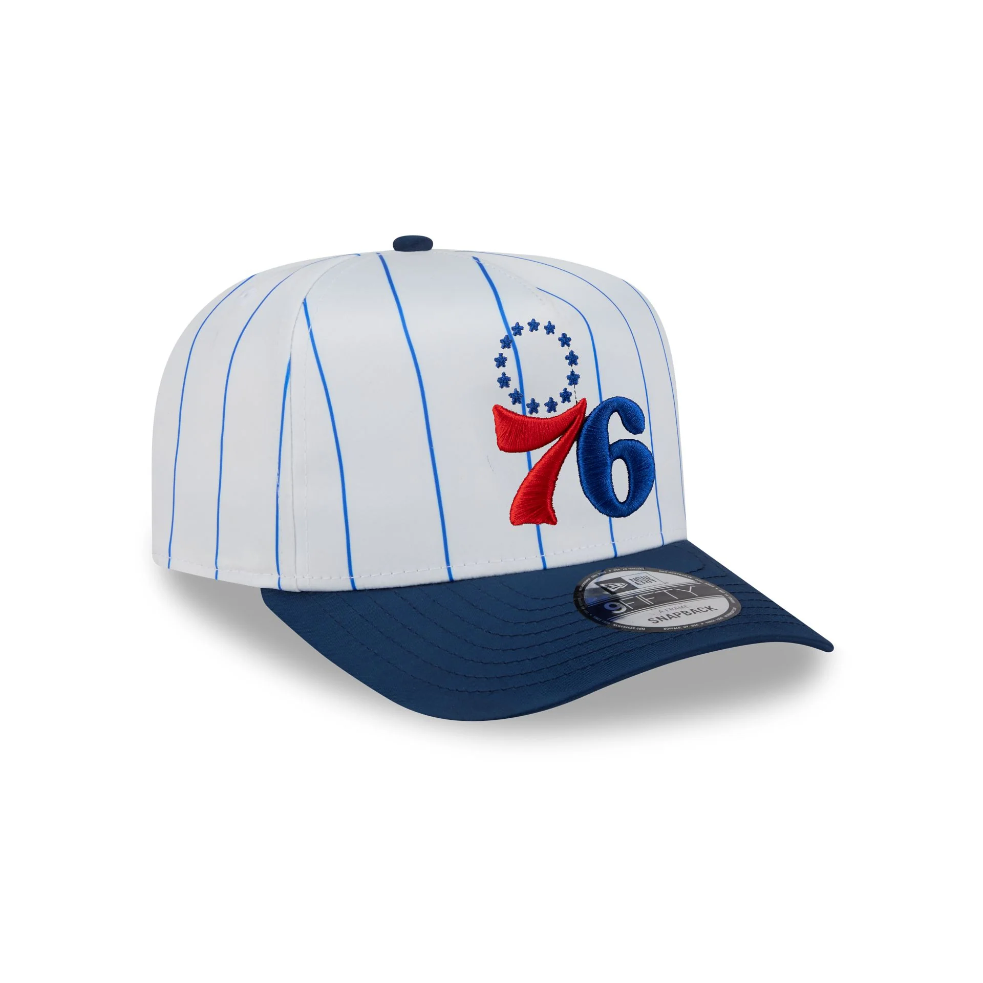 Philadelphia 76ers Satin Pinstripe 9FIFTY A-Frame Snapback Hat - Image 3