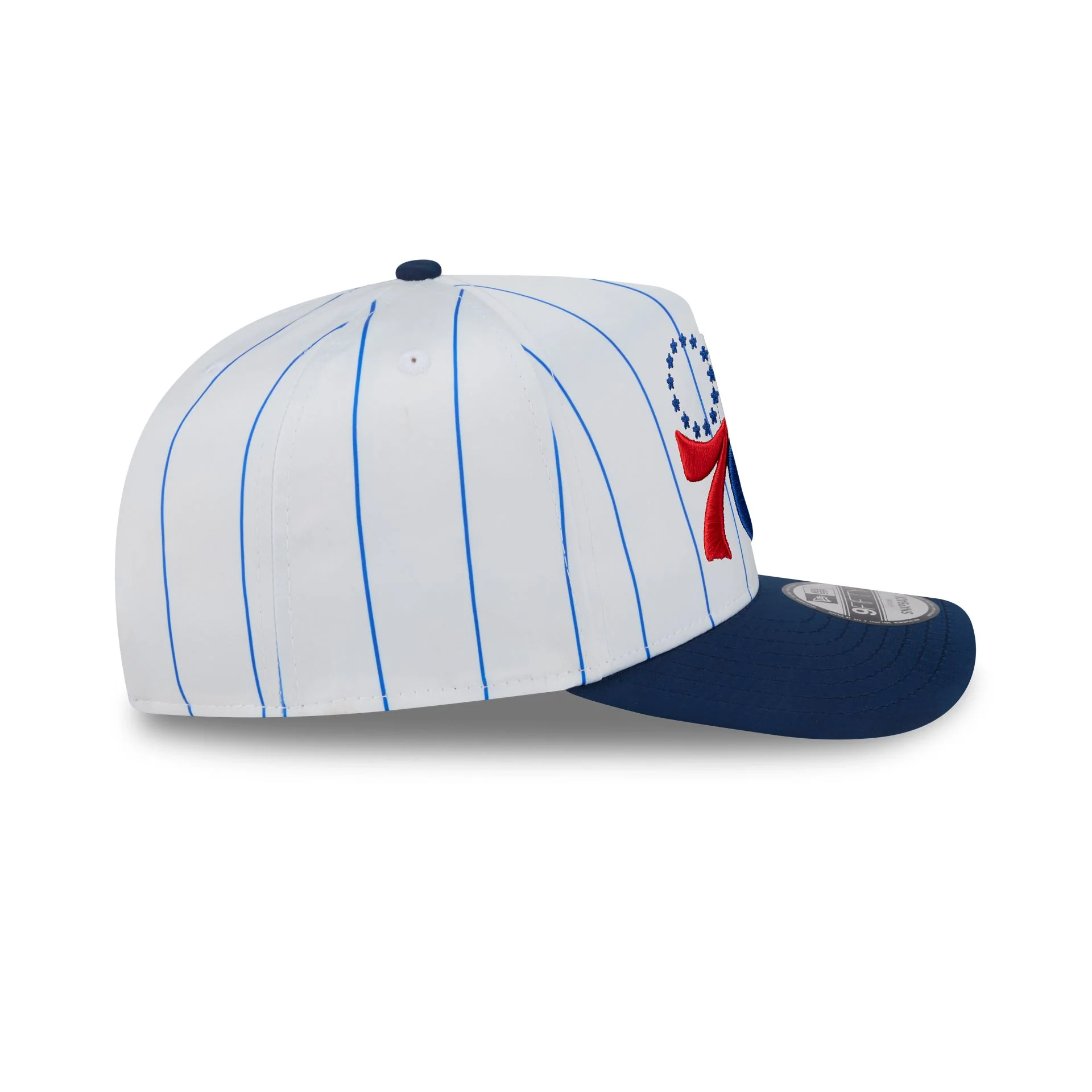 Philadelphia 76ers Satin Pinstripe 9FIFTY A-Frame Snapback Hat - Image 5