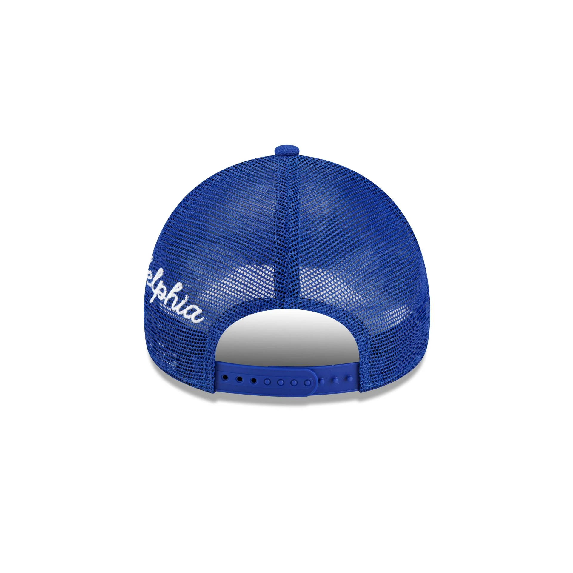 Philadelphia 76ers Side Script 9FORTY A-Frame Trucker Hat - Image 6