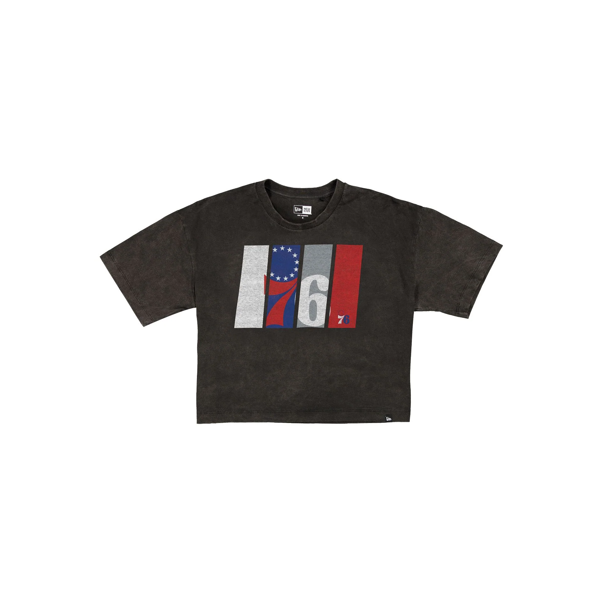 Philadelphia 76ers Sport Night Black Cropped Women's T-Shirt