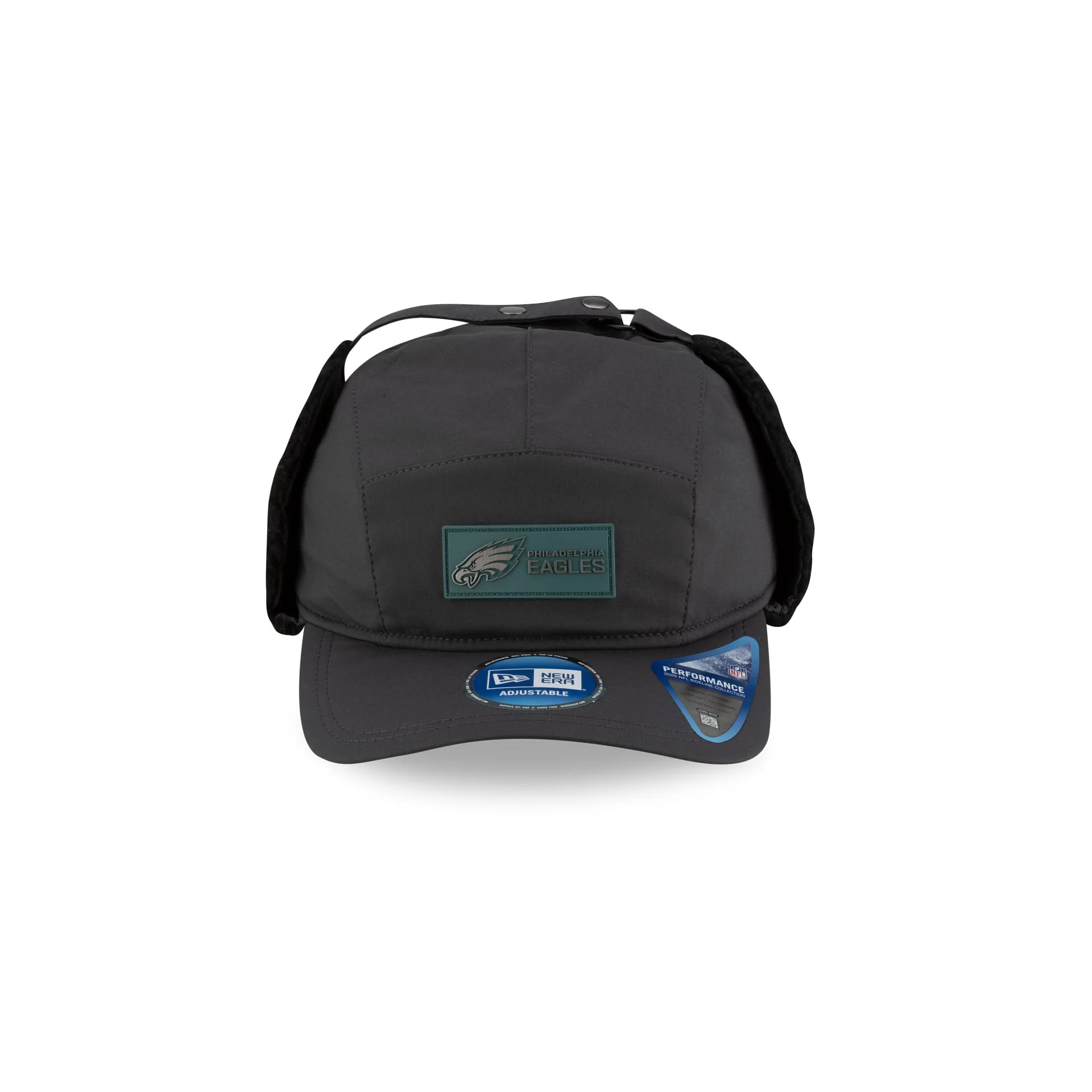 Philadelphia Eagles 2025 Sideline Cold Weather Steel Clouds Runner Dogear Adjustable Hat - Image 6