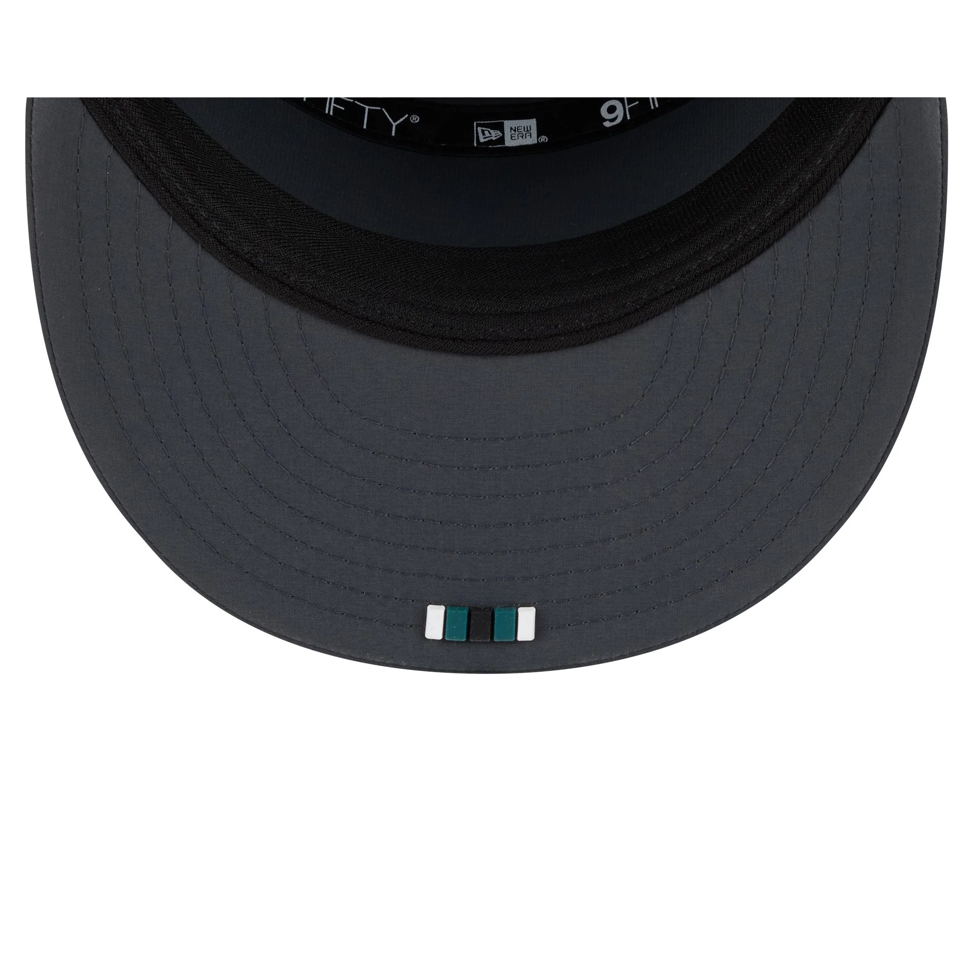 Philadelphia Eagles 2025 Sideline Cold Weather Steel Clouds Split Panel 9FIFTY Snapback Hat - Image 7