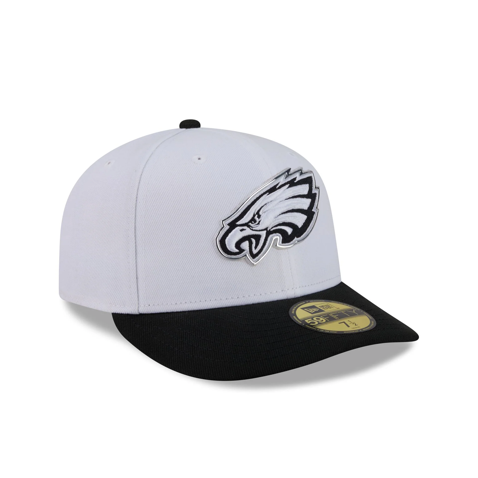 Philadelphia Eagles 2026 Draft Black and White 59FIFTY Fitted Hat - Image 3