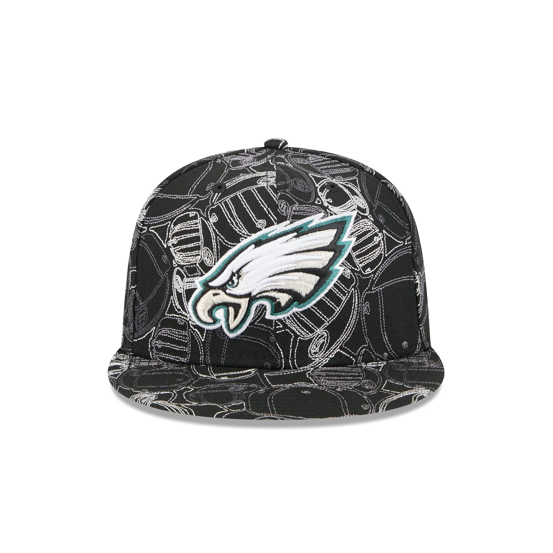 Philadelphia Eagles Cap Scramble 59FIFTY Fitted Hat - Image 2
