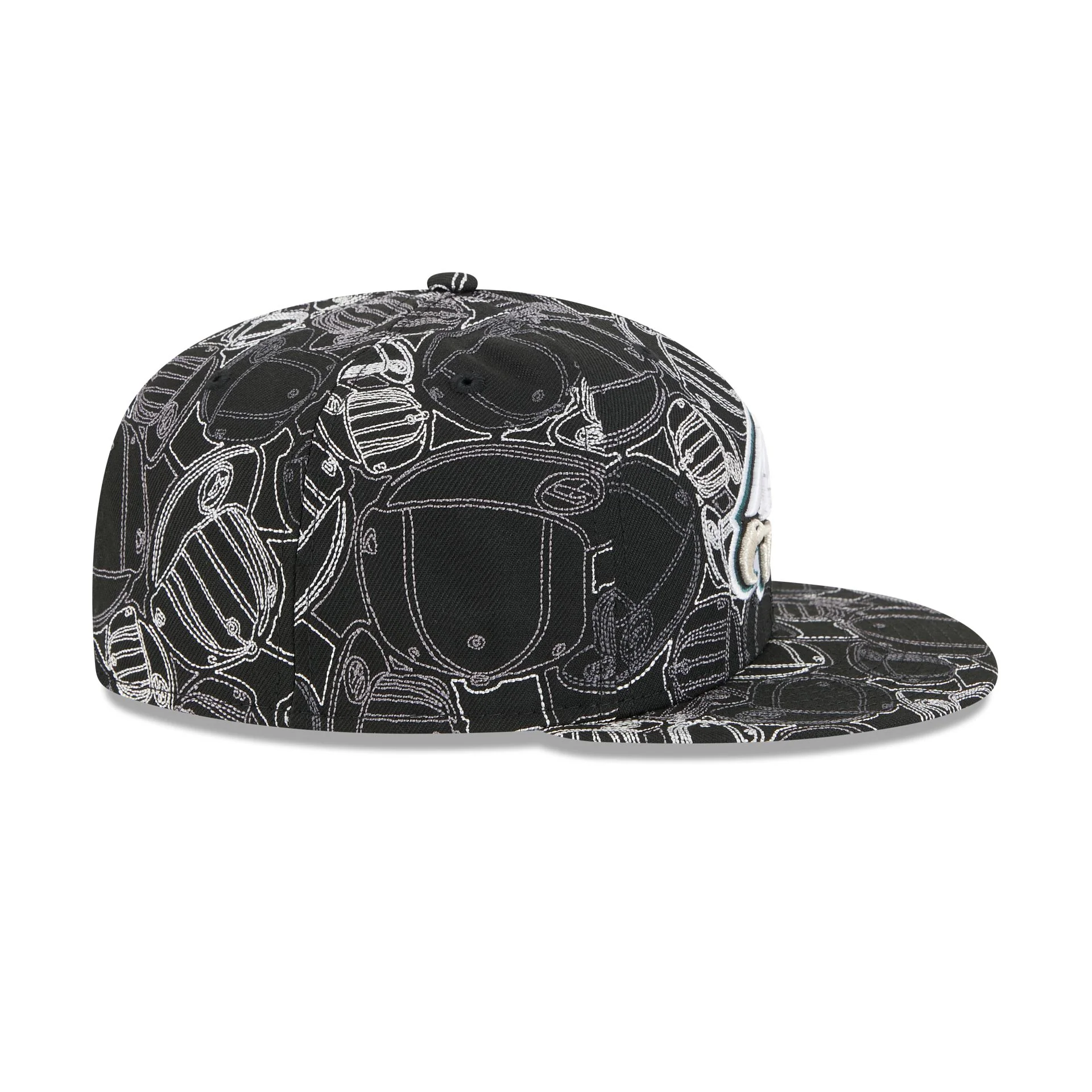 Philadelphia Eagles Cap Scramble 59FIFTY Fitted Hat - Image 5