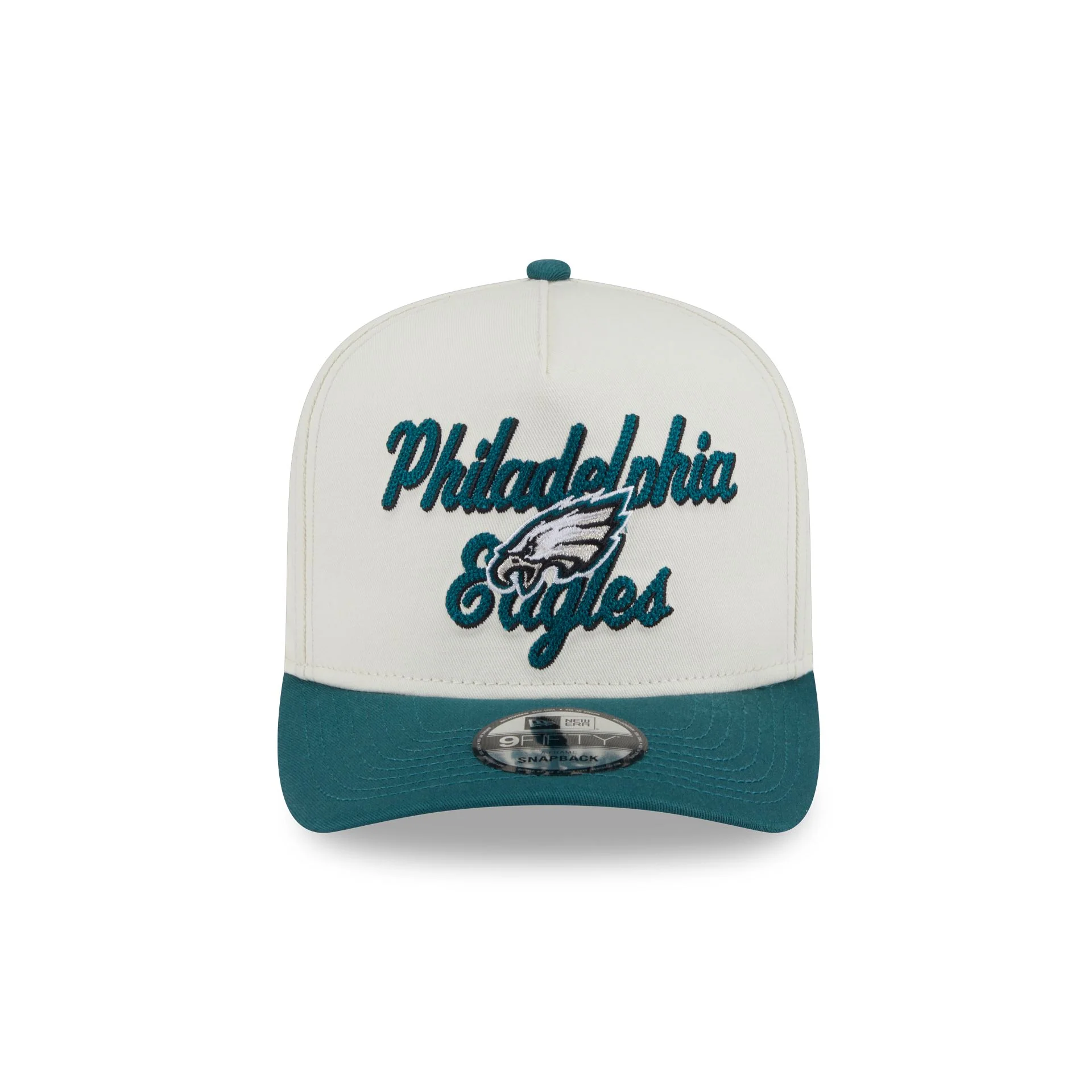 Philadelphia Eagles Chainstitch 9FIFTY A-Frame Snapback Hat - Image 2