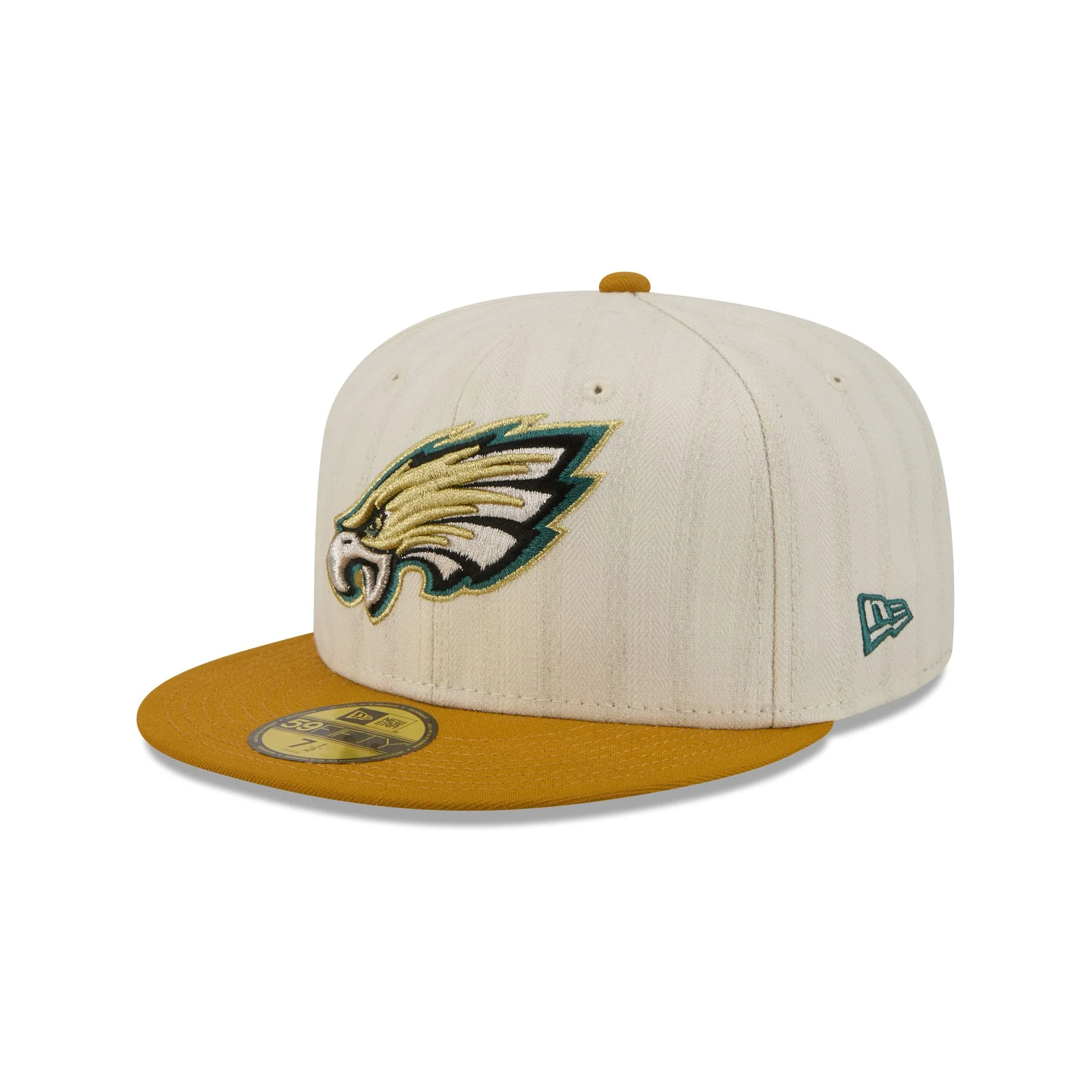 Philadelphia Eagles Chrome Herringbone 59FIFTY Fitted Hat - Image 3
