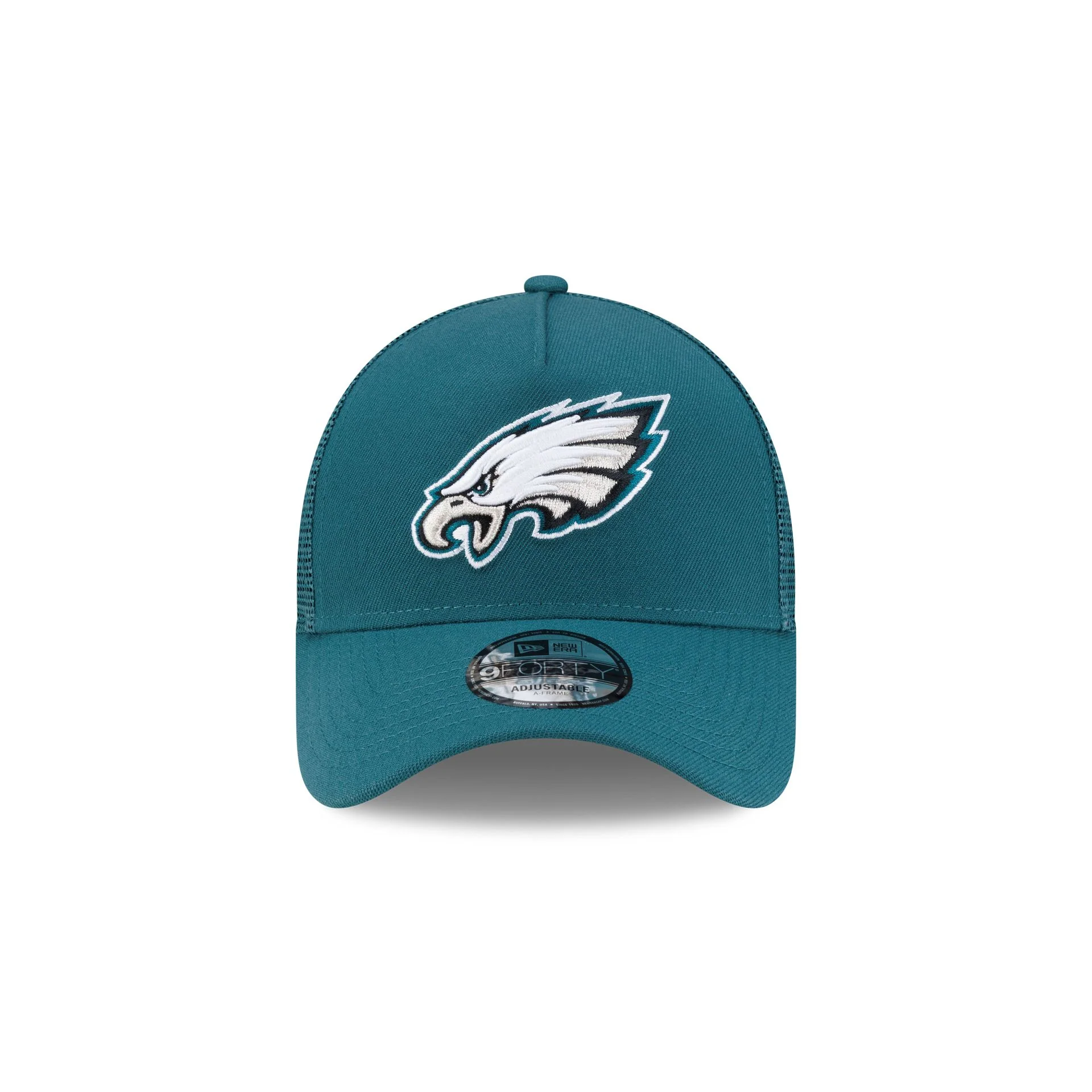 Philadelphia Eagles Side Script 9FORTY A-Frame Trucker Hat - Image 2