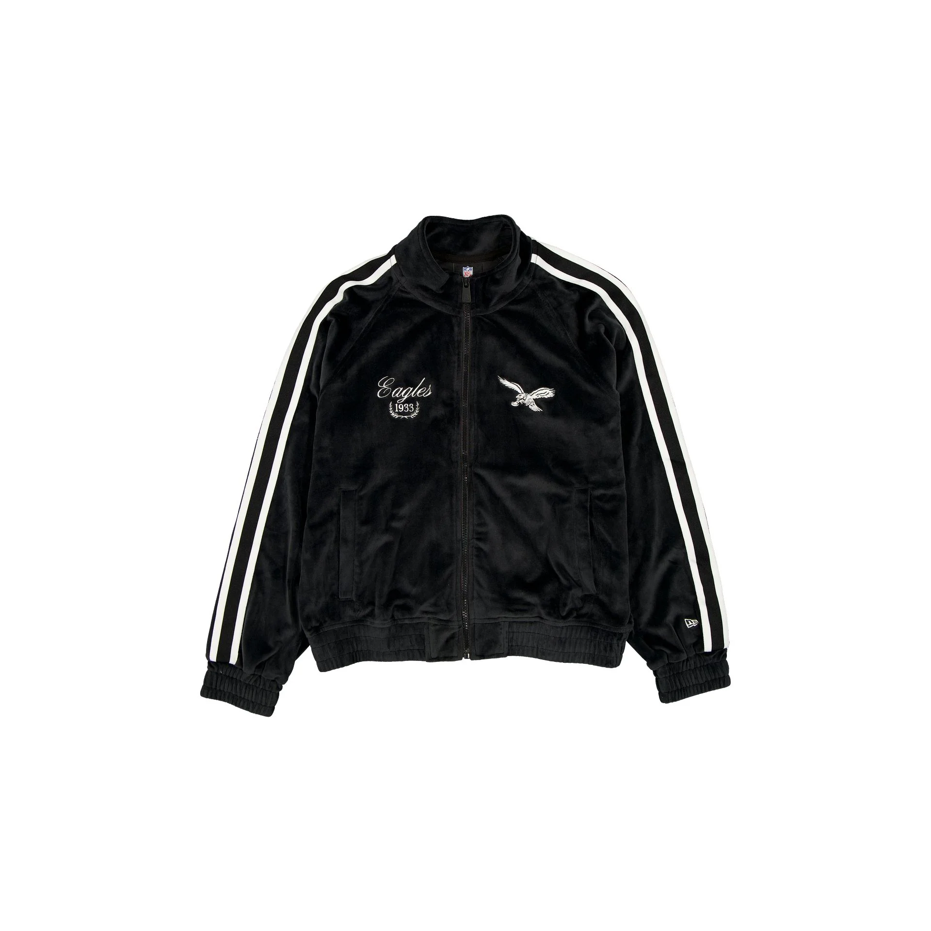 Philadelphia Eagles Throwback Prep Black Women's Track Jacket
