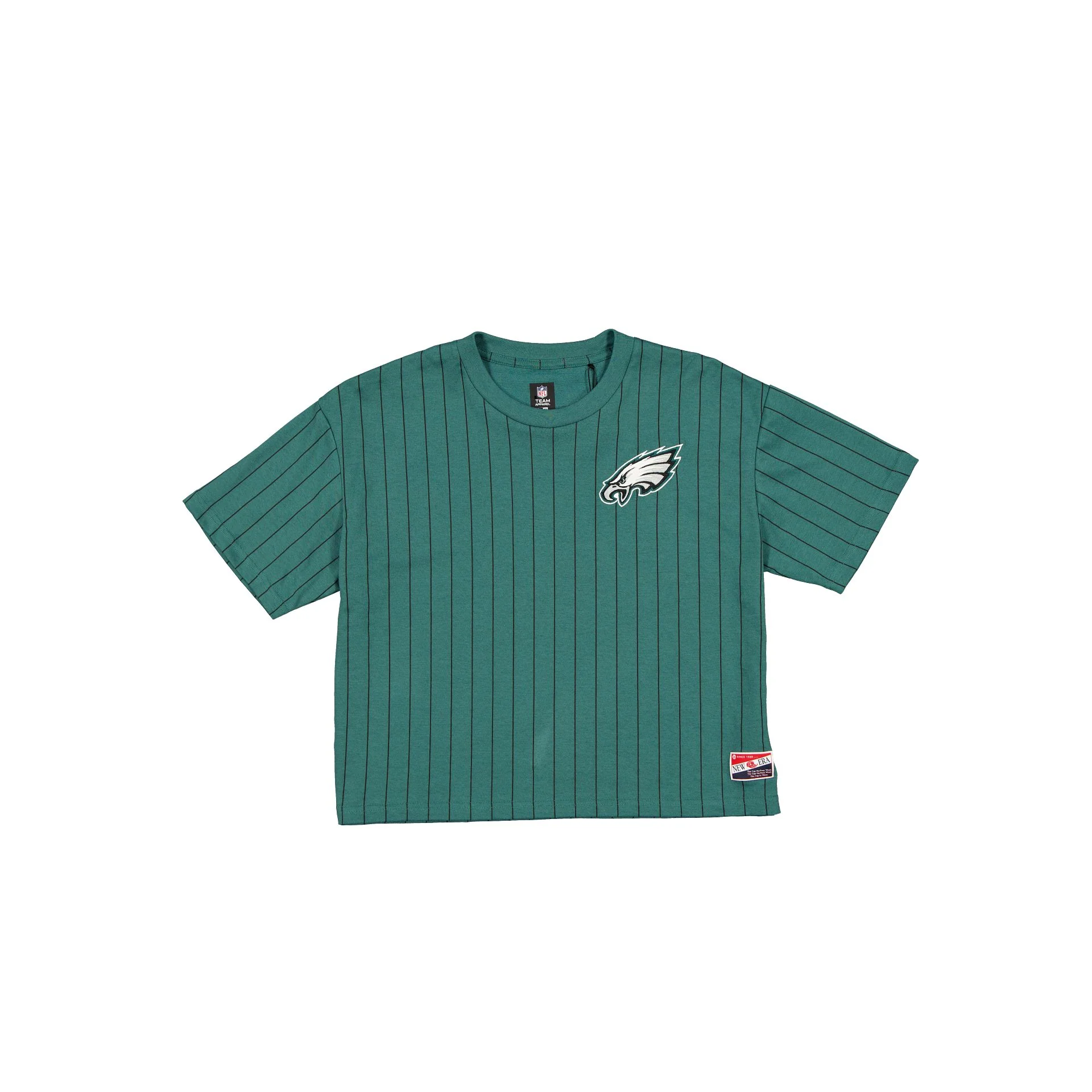 Philadelphia Eagles Throwback Women's Cropped Pinstripe T-Shirt - Image 2