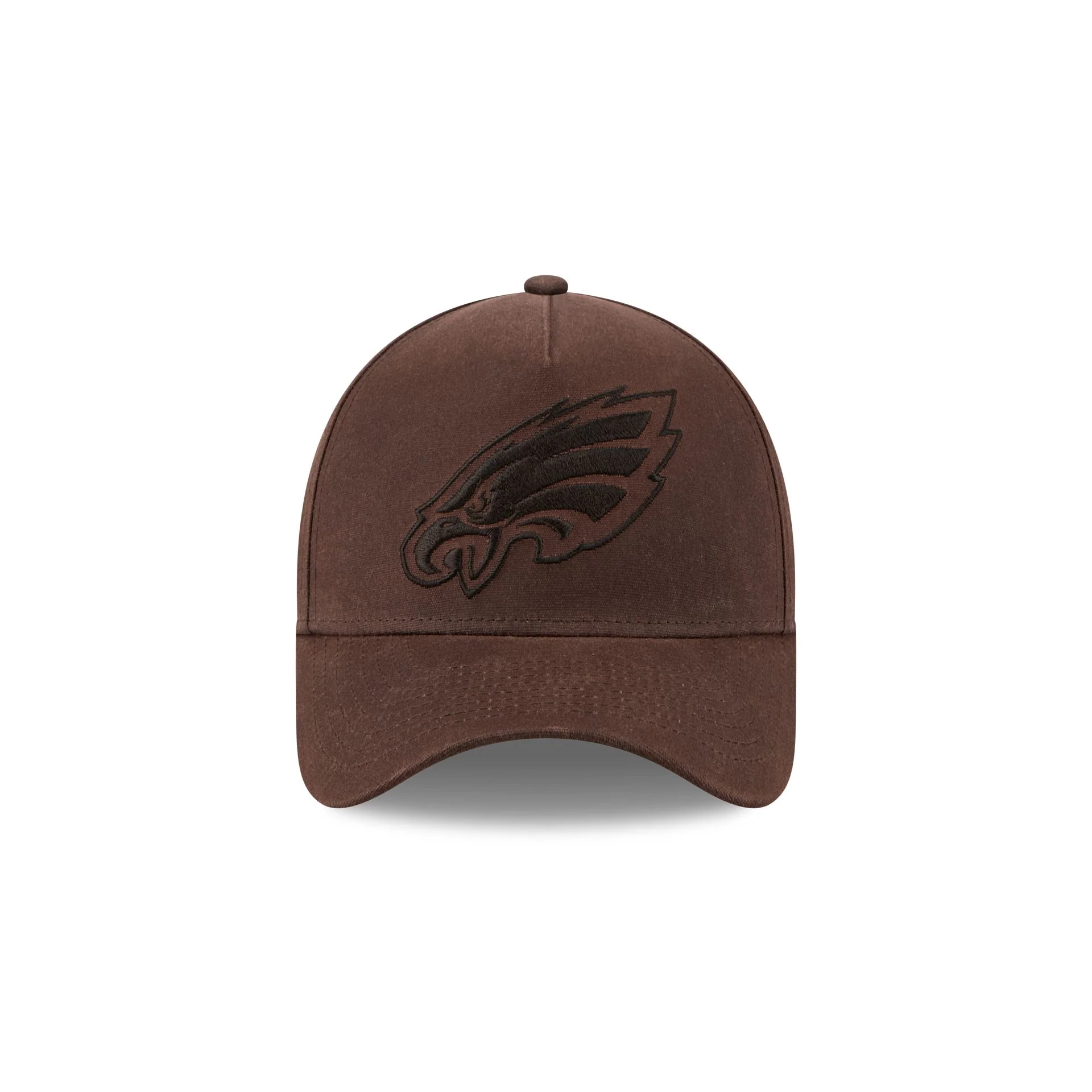 Philadelphia Eagles Waxed Canvas Brown 59FORTY A-Frame Fitted Hat - Image 2