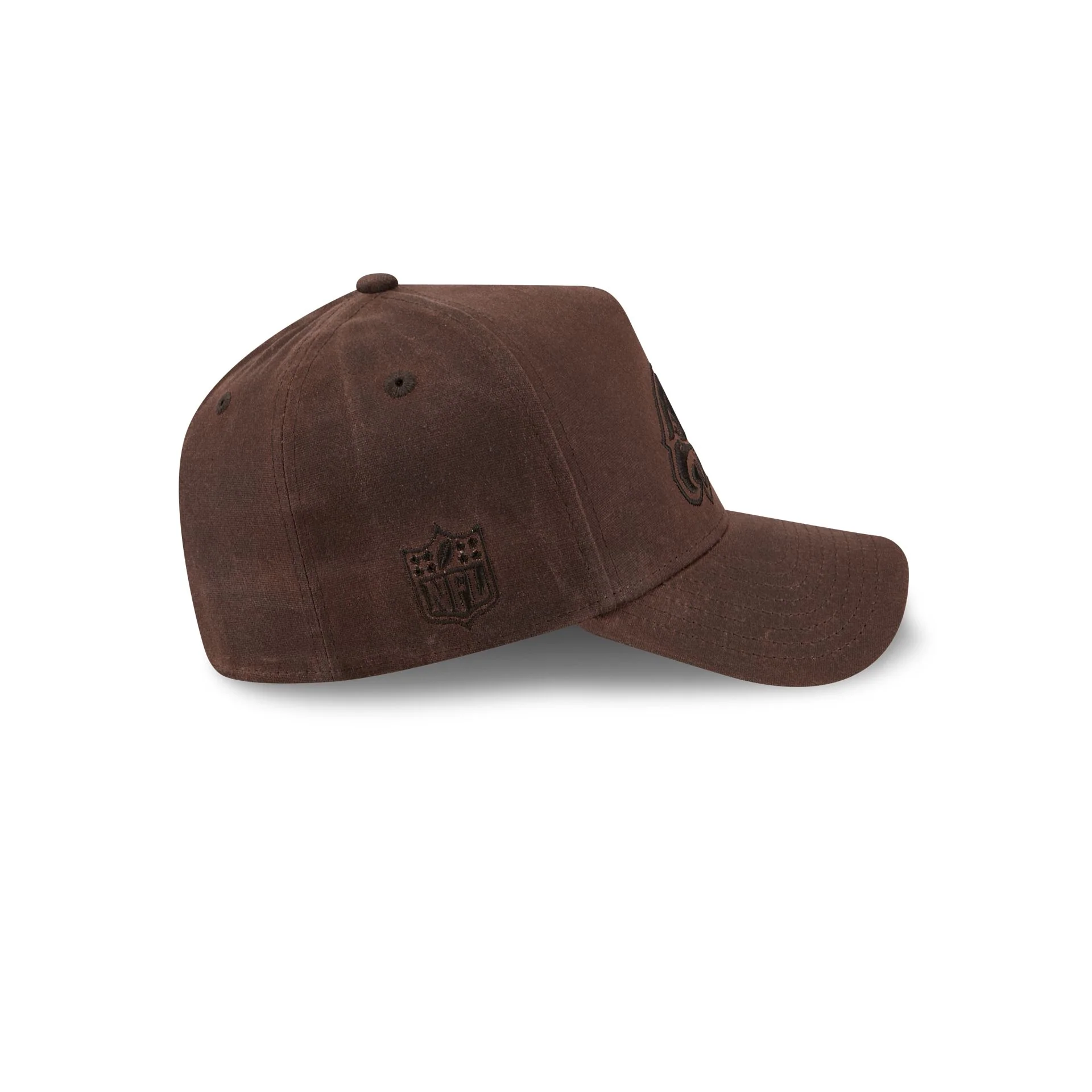 Philadelphia Eagles Waxed Canvas Brown 59FORTY A-Frame Fitted Hat - Image 4