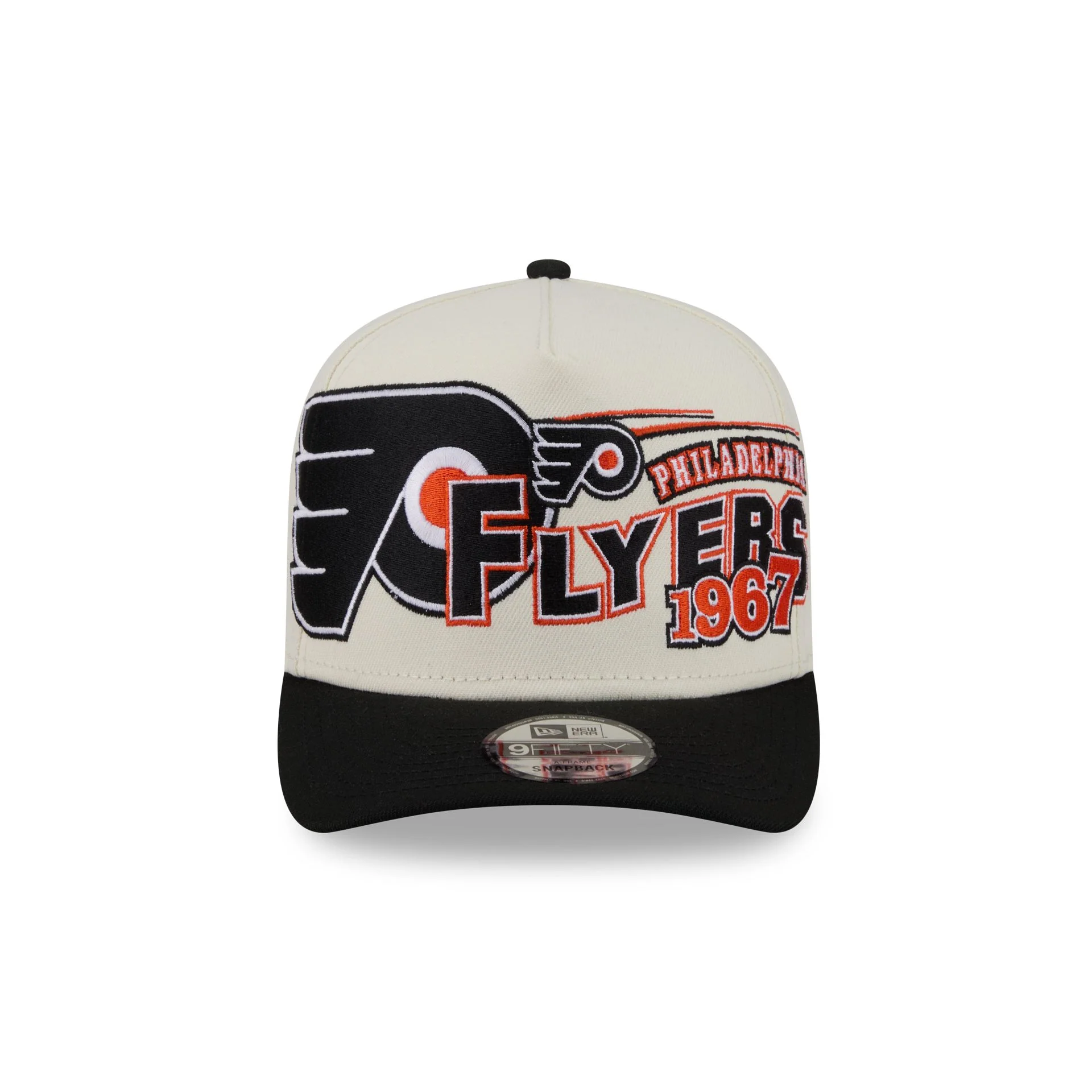 Philadelphia Flyers Chrome White Classic 9FIFTY A-Frame Snapback Hat - Image 2