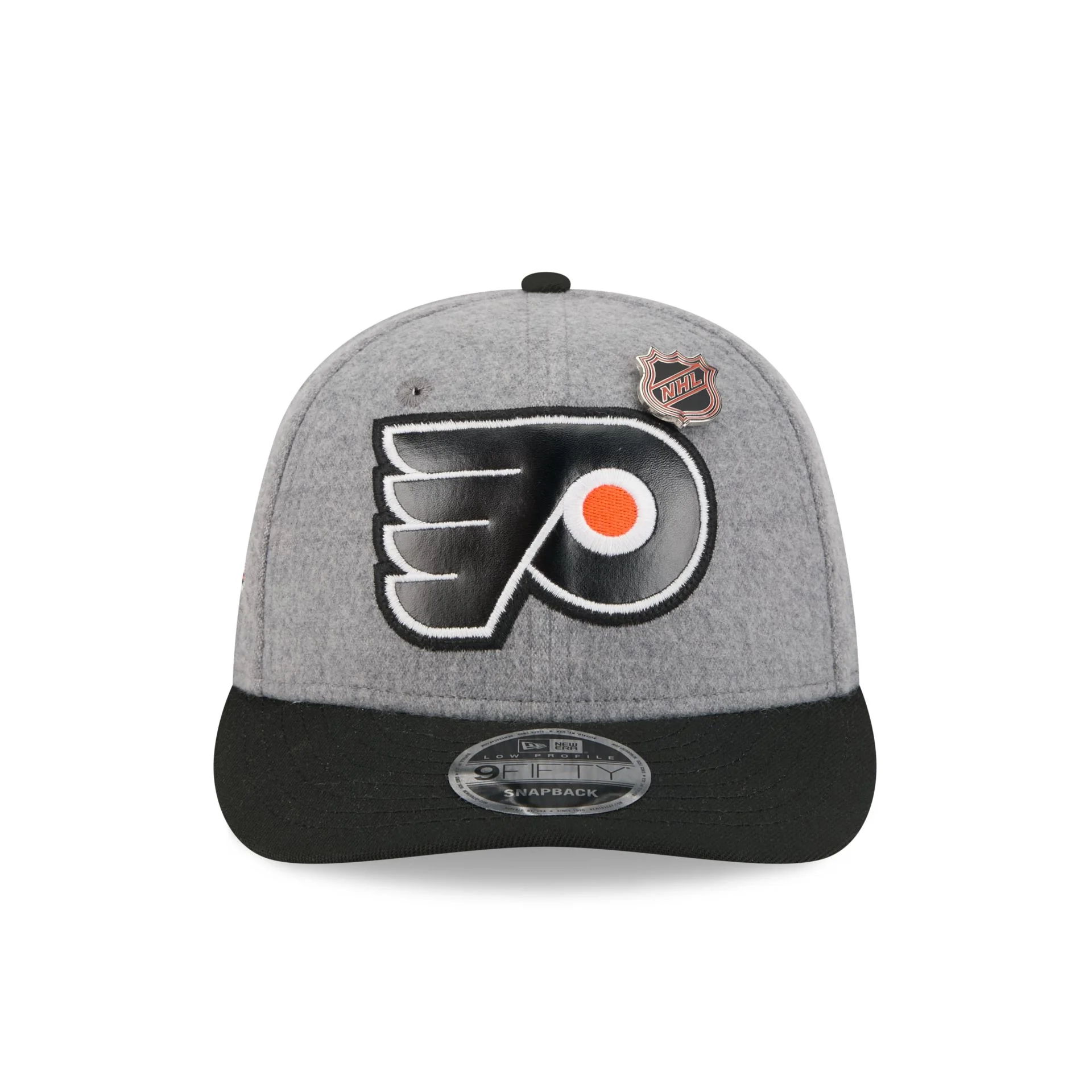 Philadelphia Flyers Heather Gray Wool Low Profile 9FIFTY Snapback Hat - Image 2
