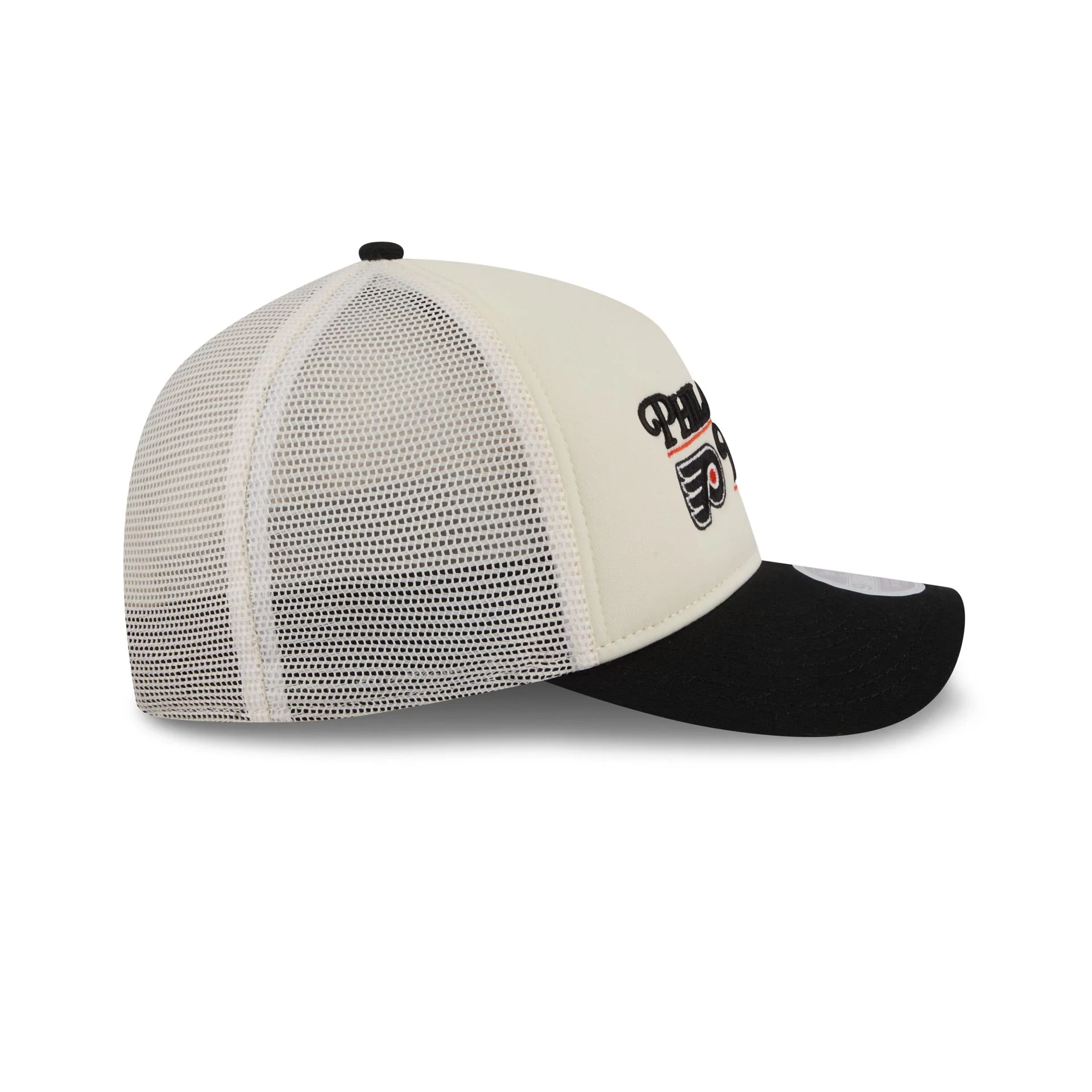 Philadelphia Flyers Retro Chrome Women's White 9FORTY M-Crown A-Frame Trucker Hat - Image 5