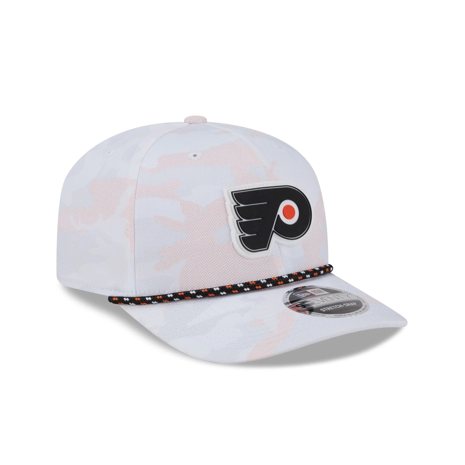 Philadelphia Flyers White Camo Performance Rope 9SEVENTY Stretch-Snap Hat - Image 3