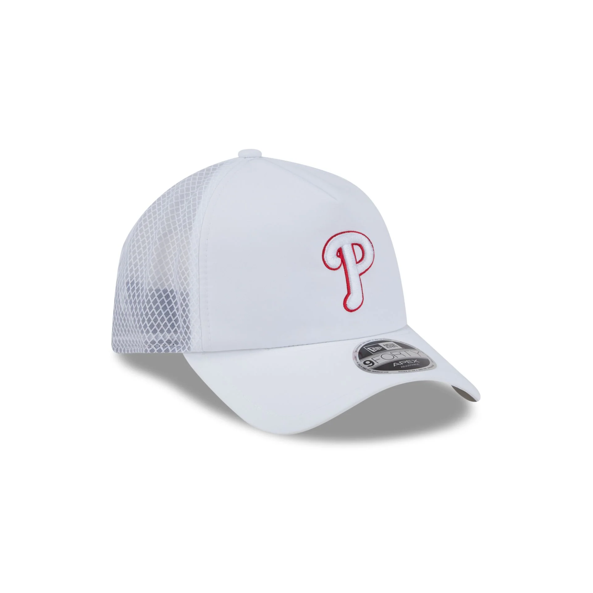 Philadelphia Phillies 2026 Batting Practice White 9FORTY APEX Trucker Hat - Image 3