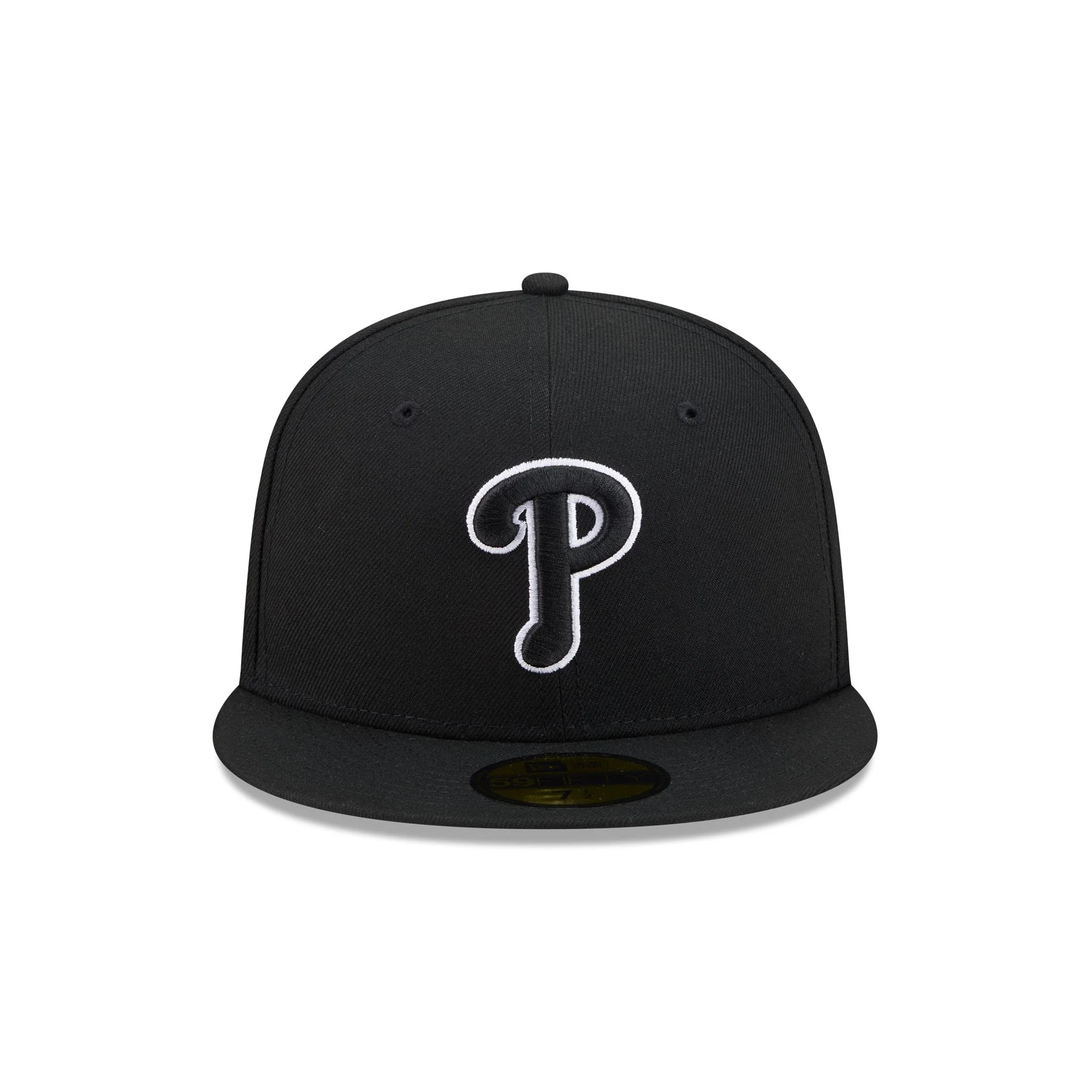 Philadelphia Phillies Black and White Basic 59FIFTY Fitted Hat - Image 2